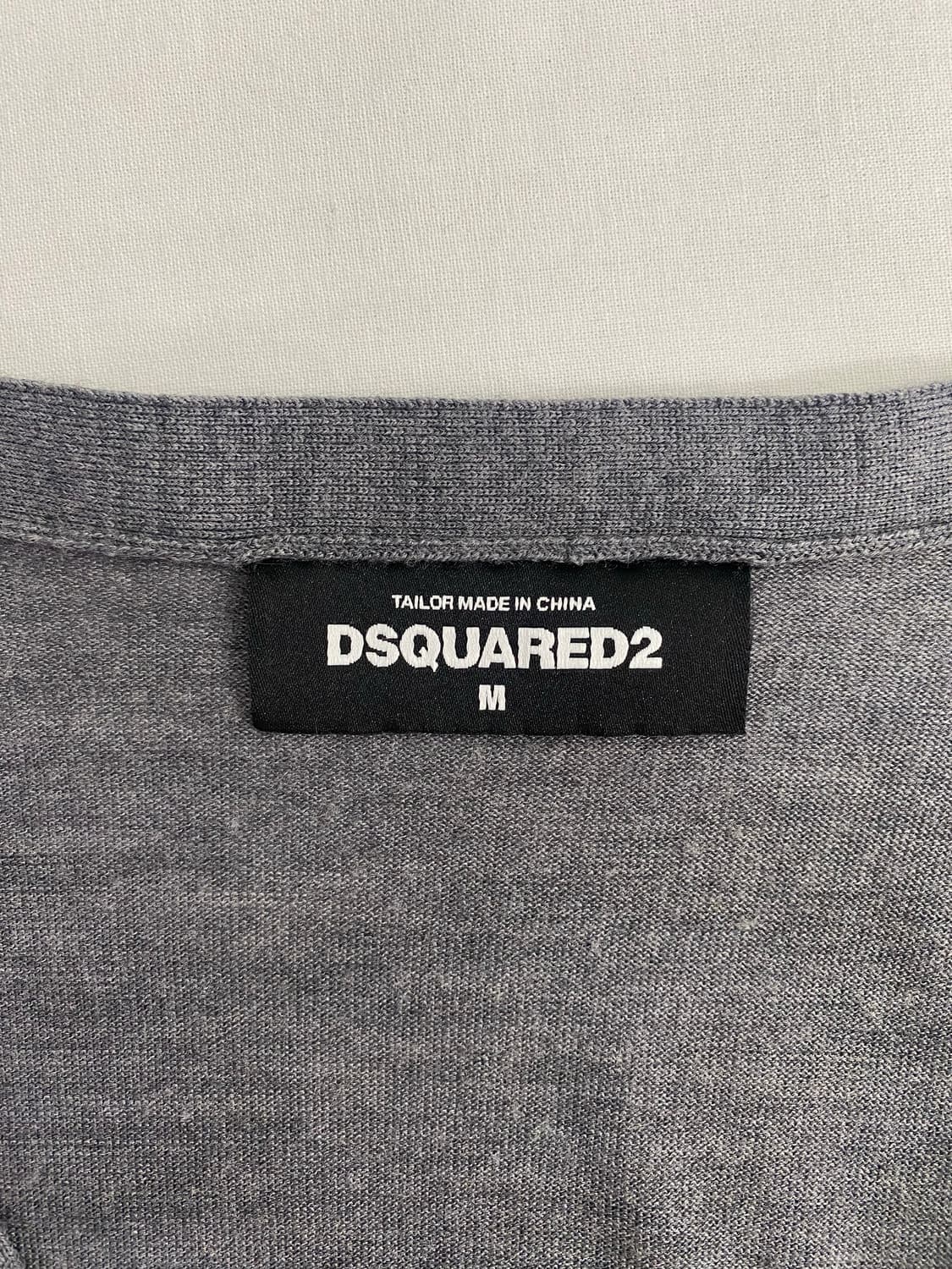 Dsquared2 디스퀘어드2 로고 회색 브이넥 가디건 M <55> 상품이미지4