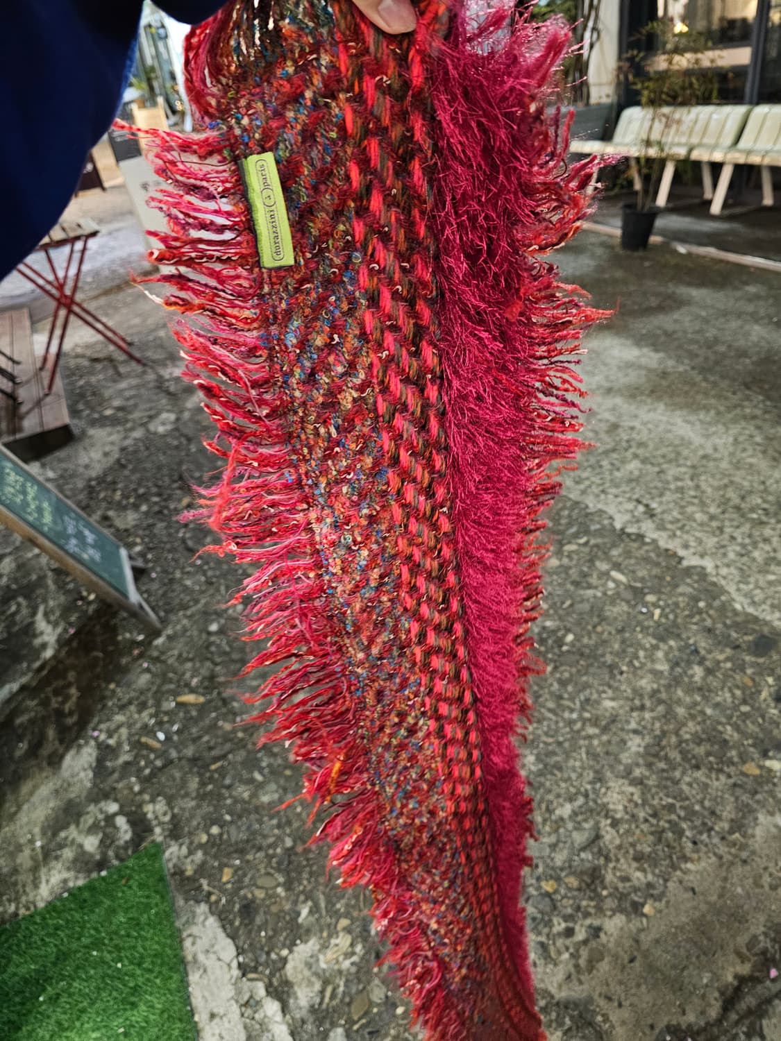 France 핑크 프린지 머플러 상품이미지8