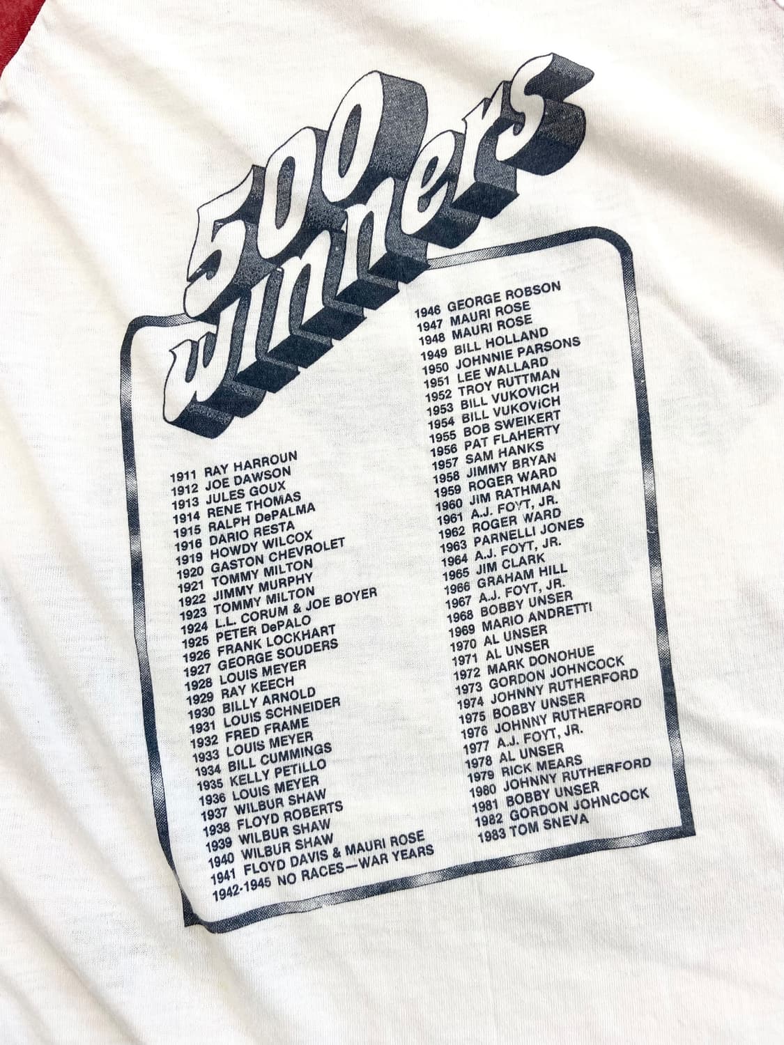 1984 Indy 500 Racing Ringer T-shirt 상품이미지8