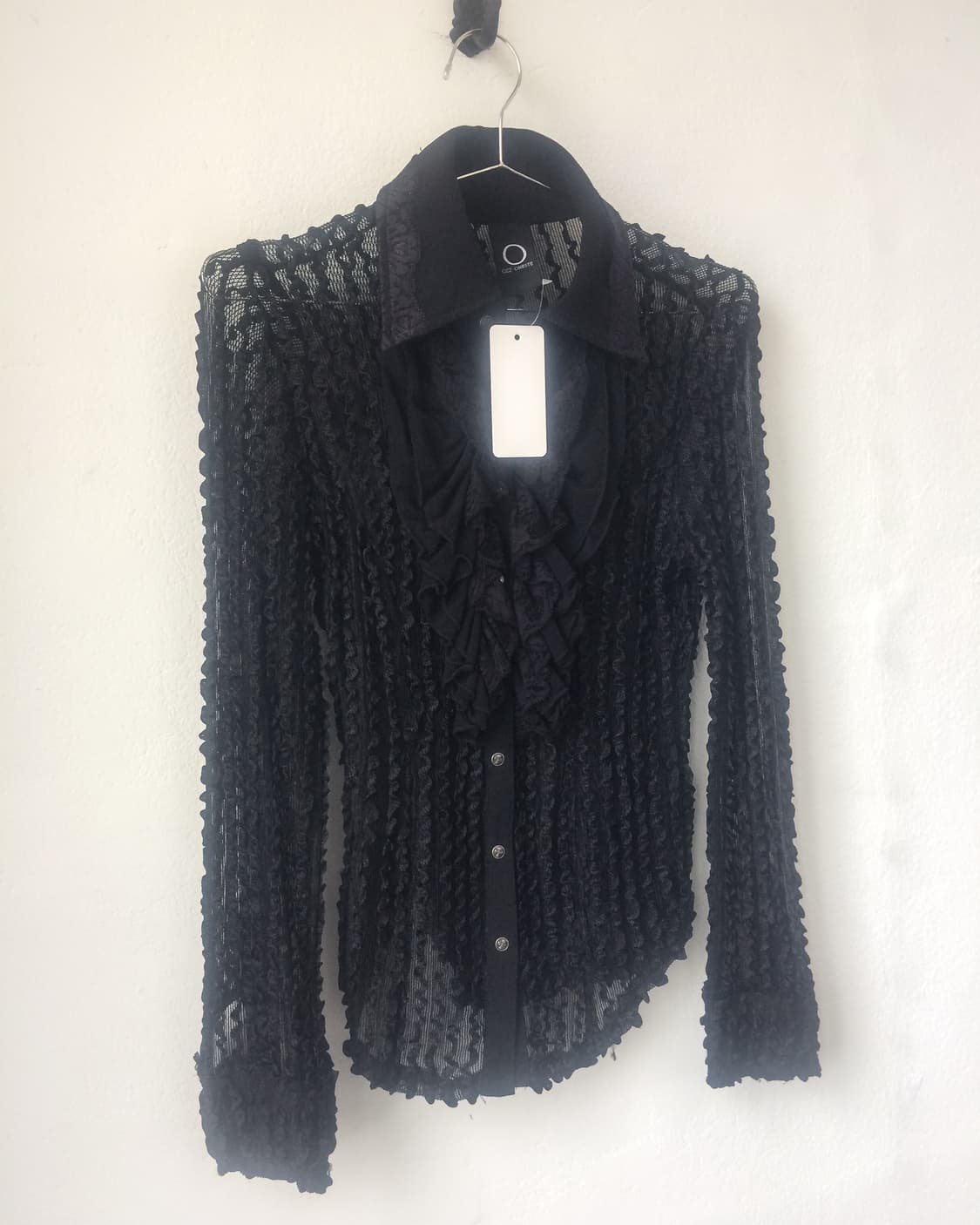 Ozz oneste frill see through shirt 상품이미지2