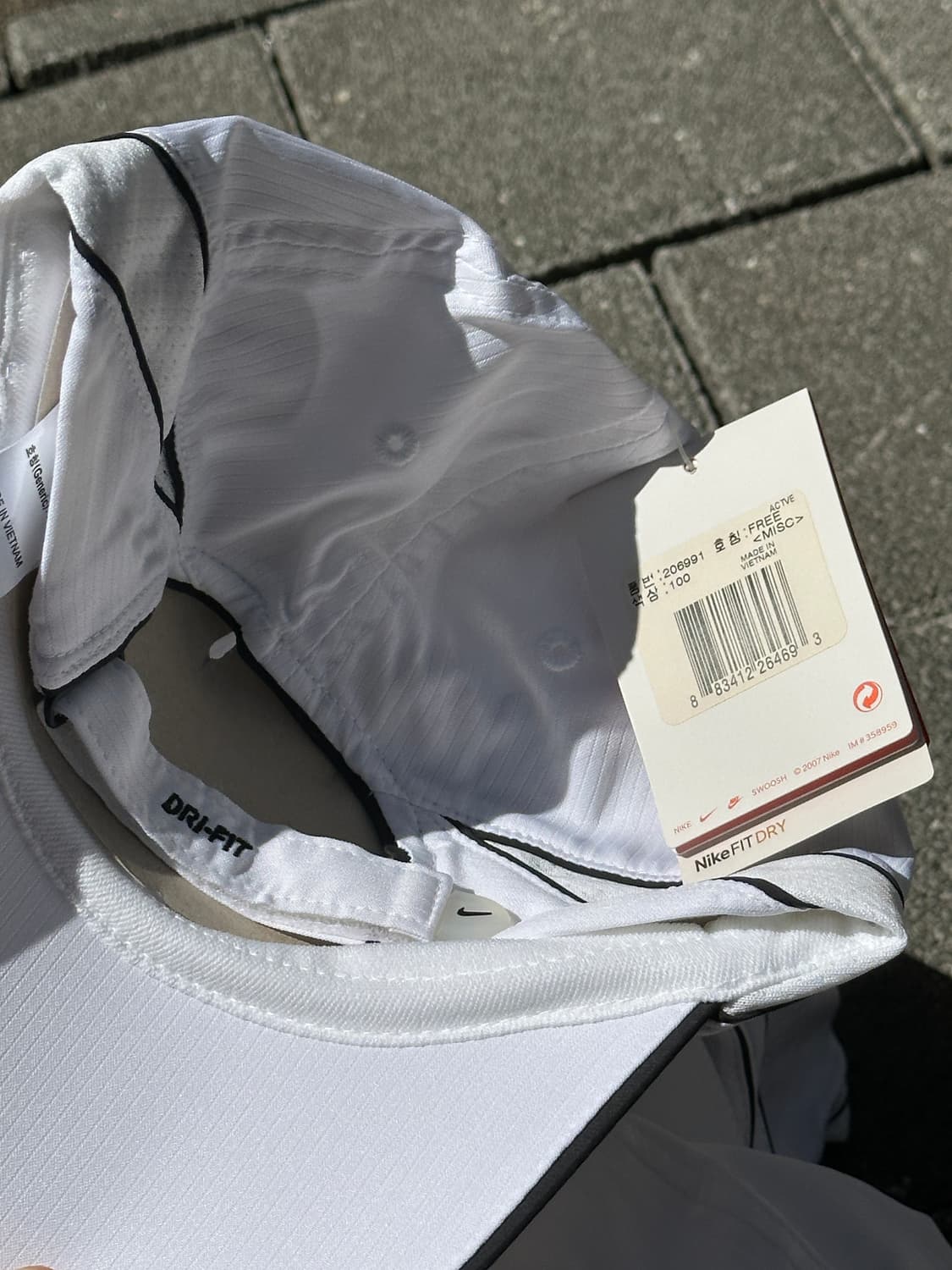 (새상품) [F] 00s NIKE 나이키 테니스로고 화이트 볼캡 모자 상품이미지3