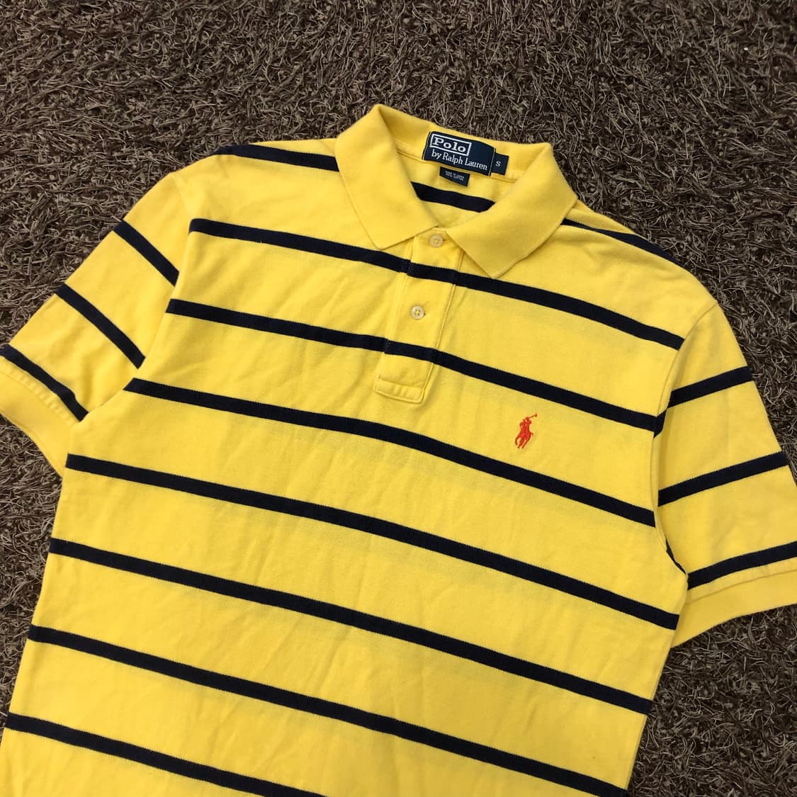 폴로 랄프로렌 옐로우 스트라이프 PK 카라 반팔 티셔츠 상품이미지2