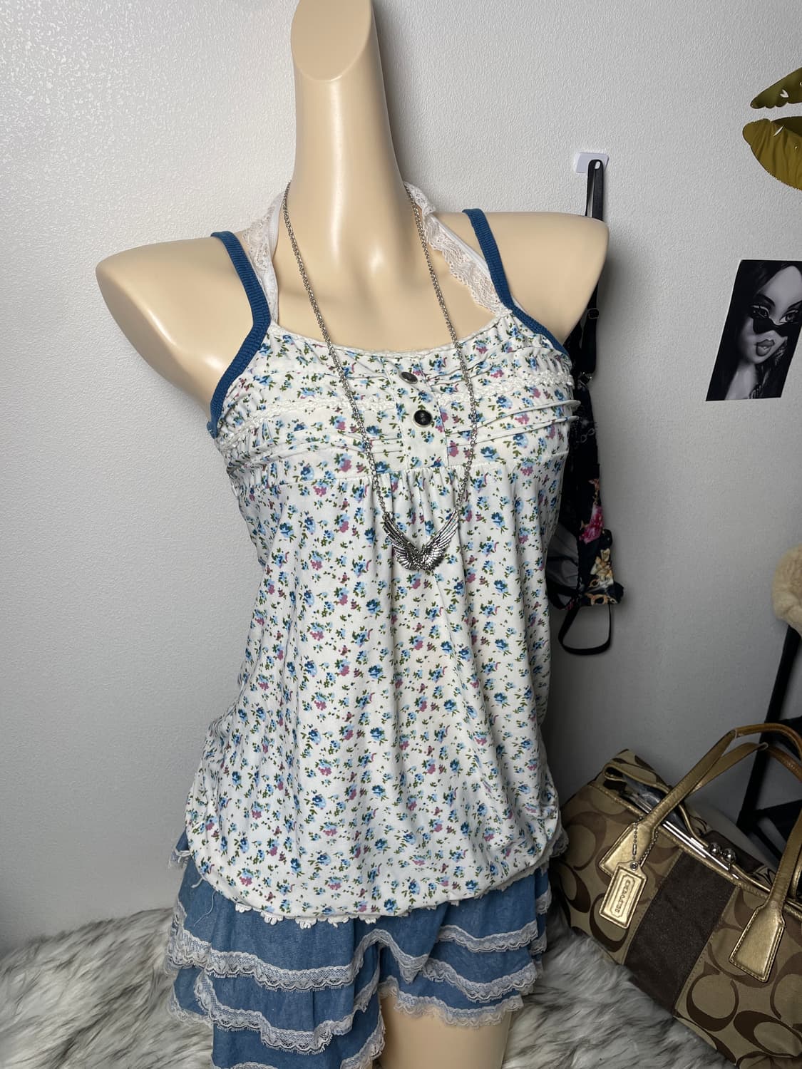 빈티지 슬리브리스 꽃무늬  상품이미지3