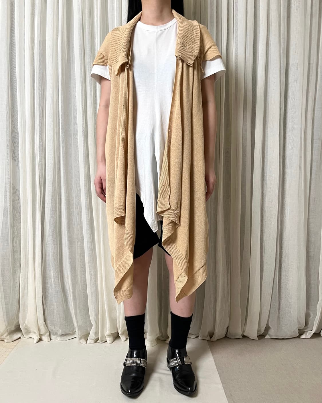 이세이미야케 슬리브리스 니트 가디건 issey miyake 상품이미지1