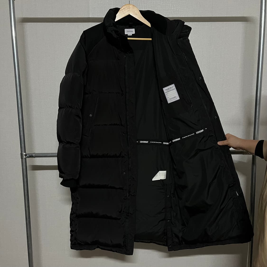 커버낫 블랙 롱패딩 M 상품이미지10