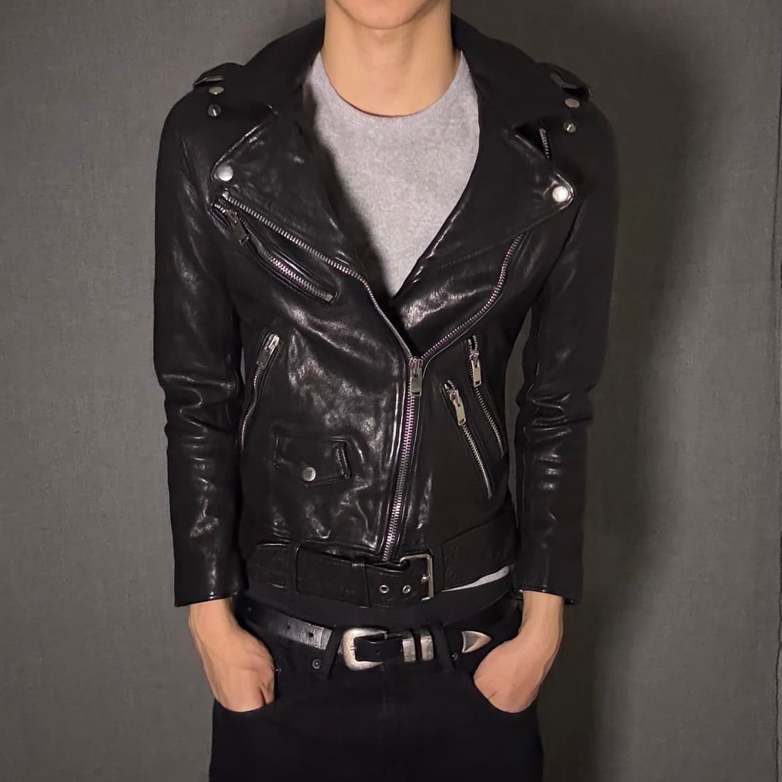 lamb skin leather jacket 상품이미지1