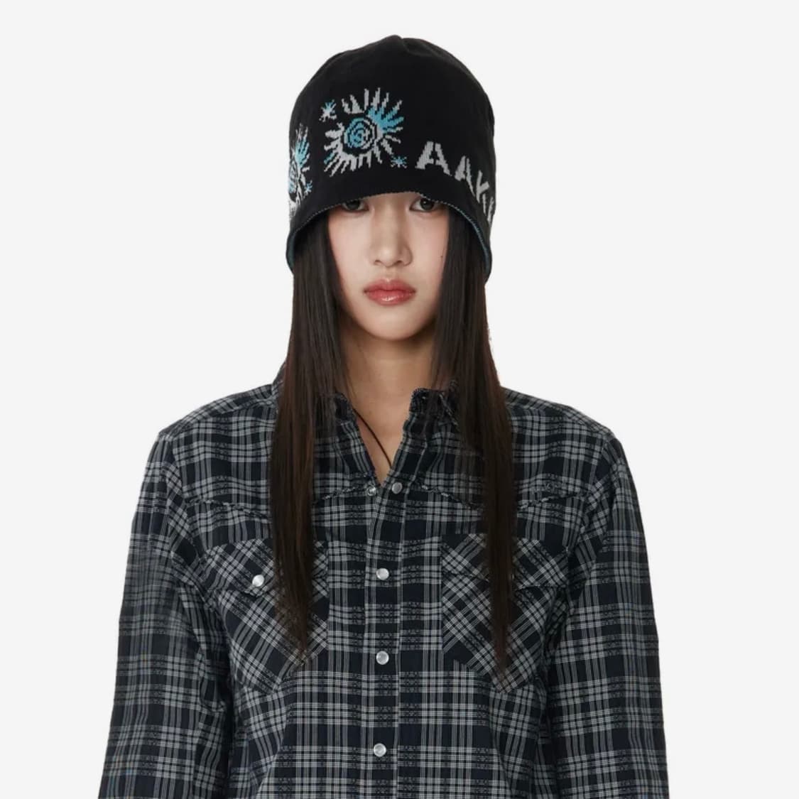 아캄 스몰 선 자카드 비니 블랙 상품이미지3