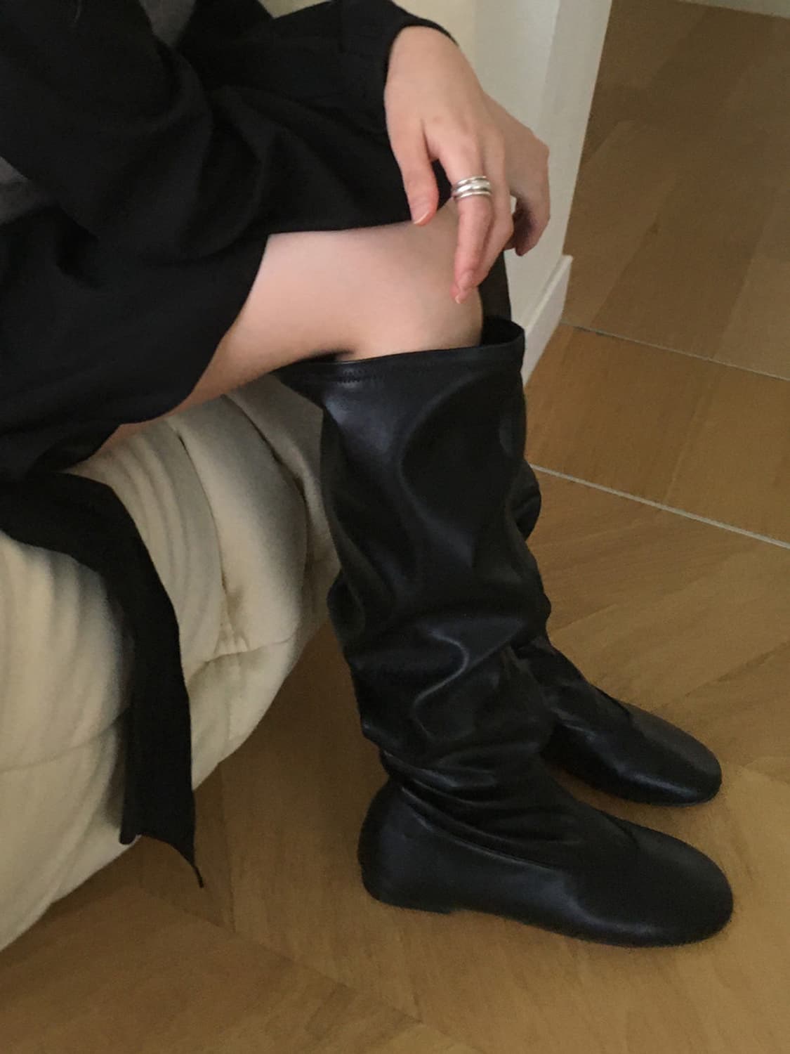 미엔느 mienne 소프트 하이 플랫 롱부츠 상품이미지7