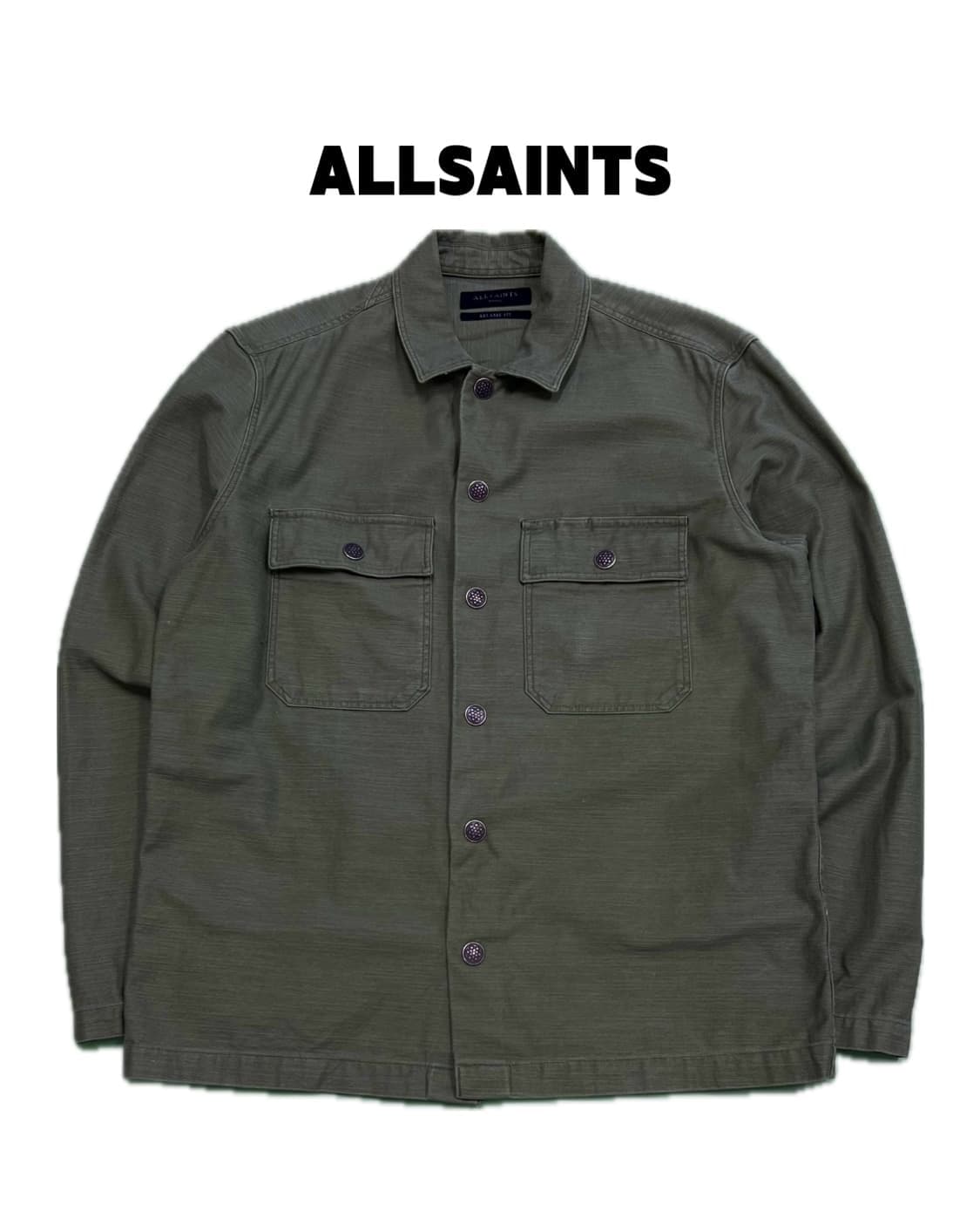 (S) 올세인츠 릴렉스핏 밀리터리 버튼 셔츠 상품이미지1