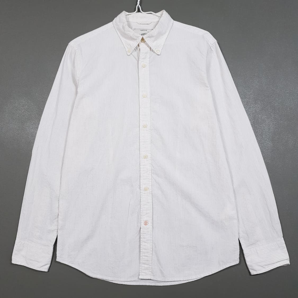 95 (M) 헨리코튼 신형 린넨 믹스 버튼다운 스트라이프 셔츠 컴포트핏 상품이미지1