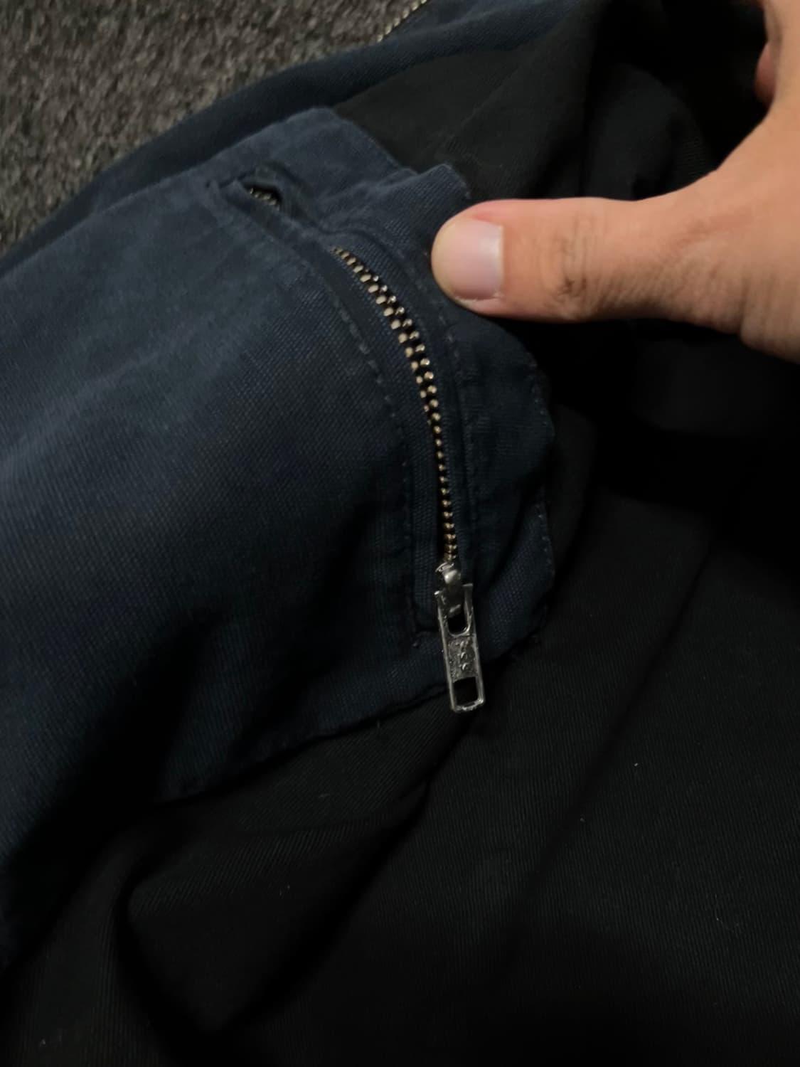 토니웩 레더카라가먼트 워크자켓 페디드네이비 상품이미지4