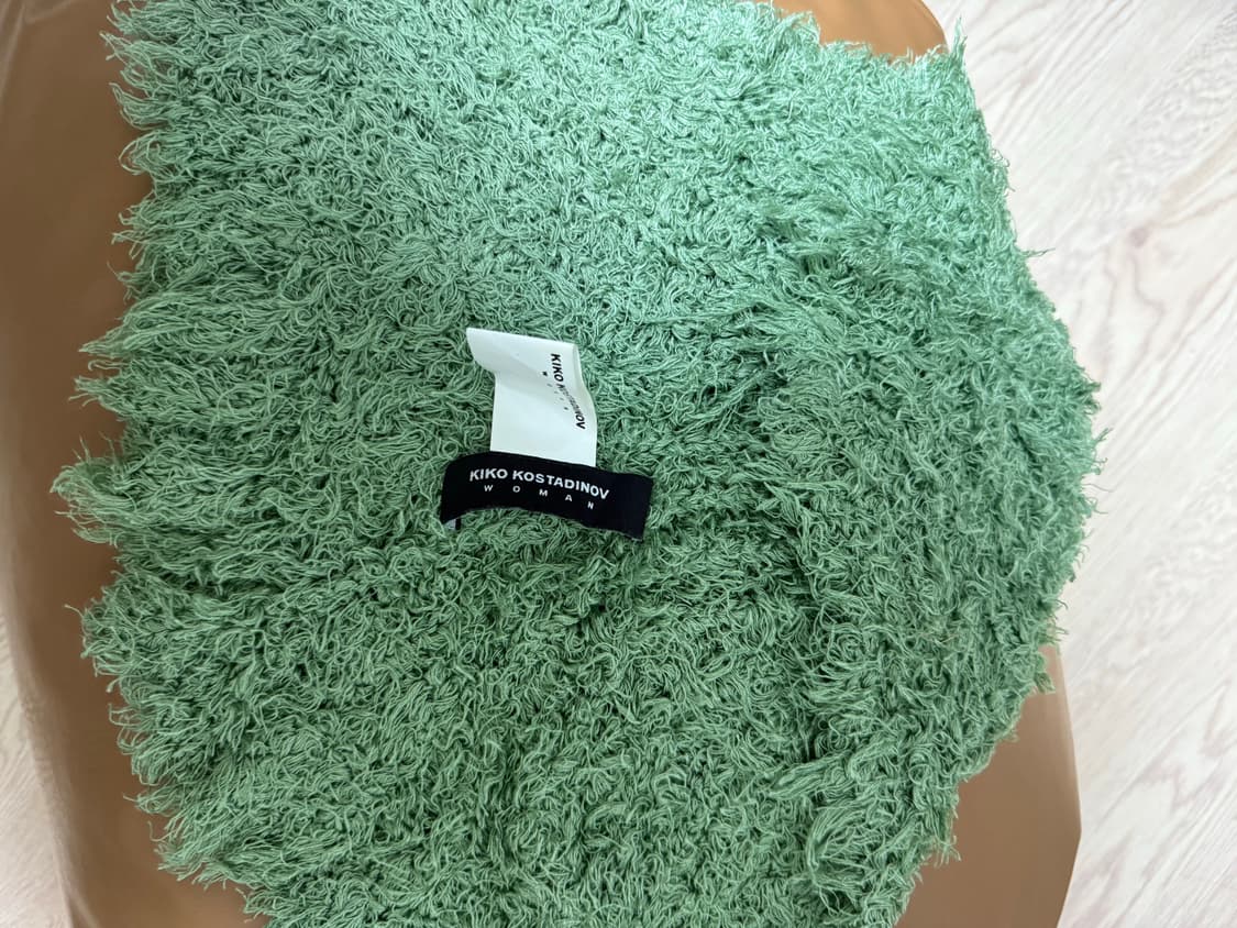 키코 그린 니트 (실크100%)니트 후드 상품이미지3