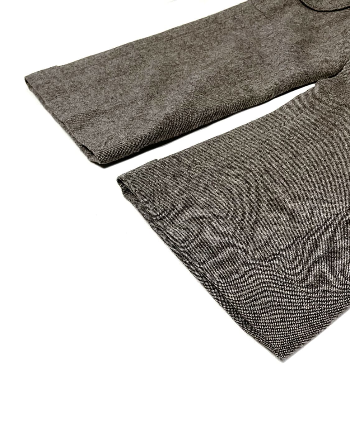 Hiroko Koshino 레더 벨트 울 카프리팬츠  상품이미지4