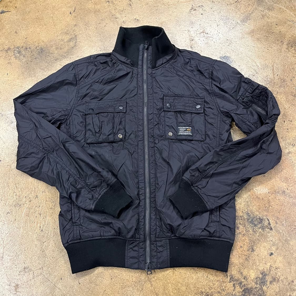 [정품/M] 알파인더스트리 블랙 봄버 자켓 b17 상품이미지2
