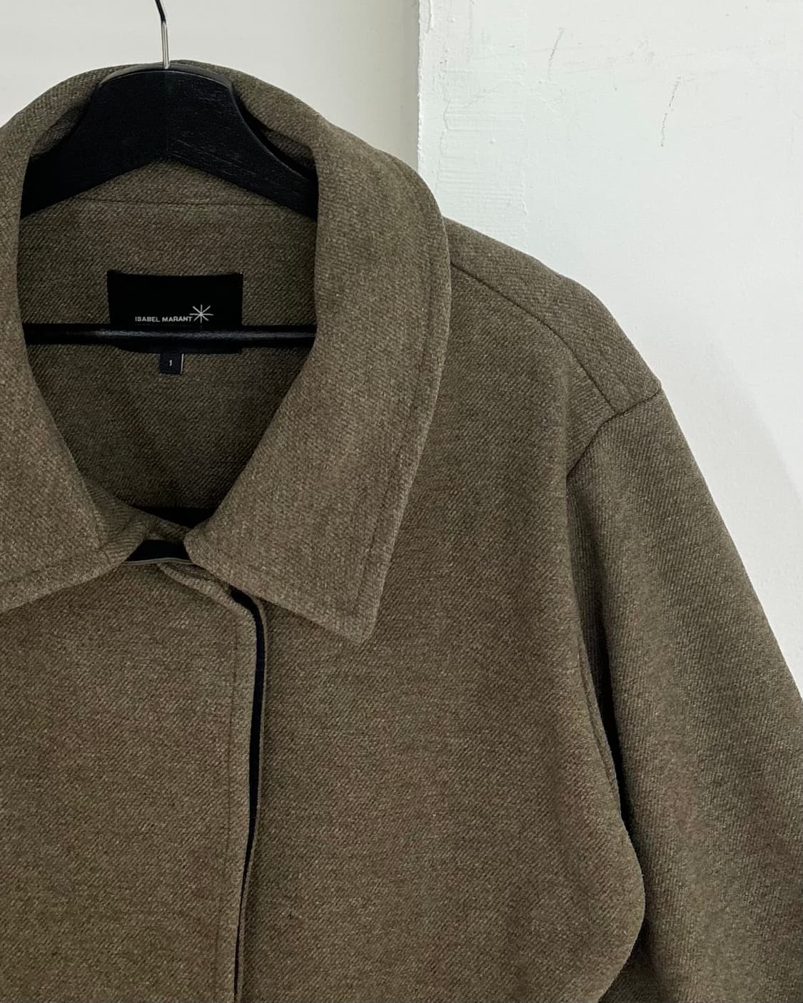 이자벨마랑 카키 오버 히든버튼 울 코트  상품이미지4