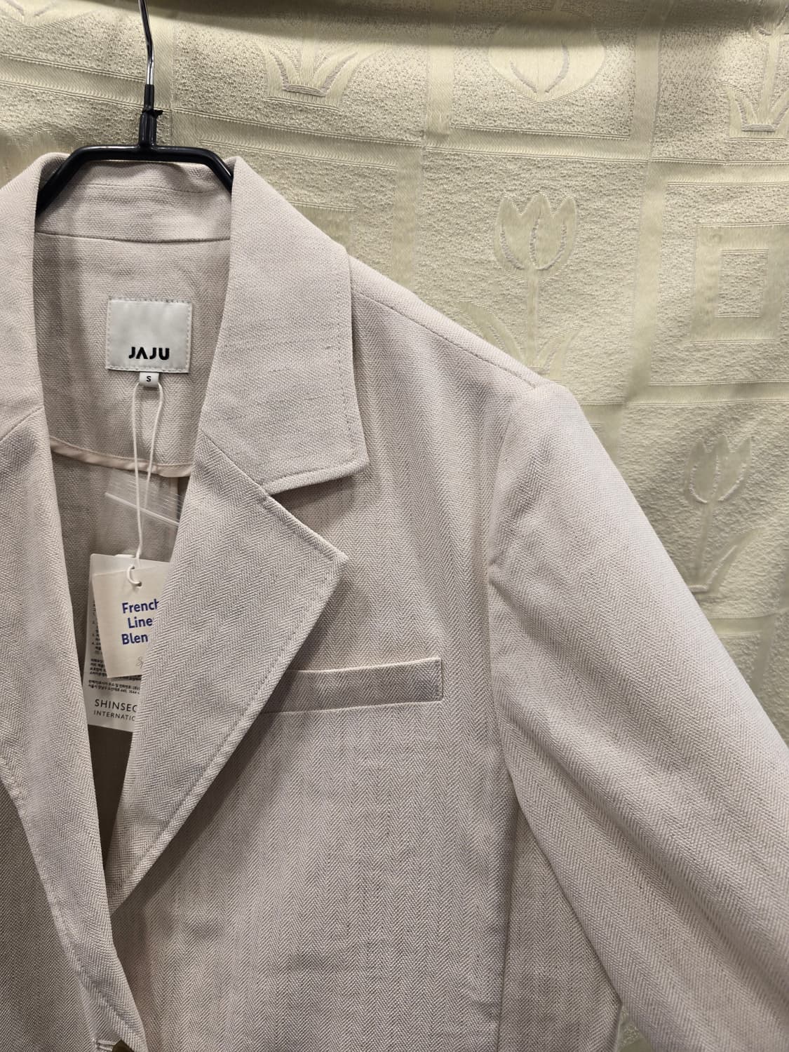 새상품) 자주 JAJU 프렌치린넨 블렌드 자켓 S 오트밀새상품) 자주 J 상품이미지3