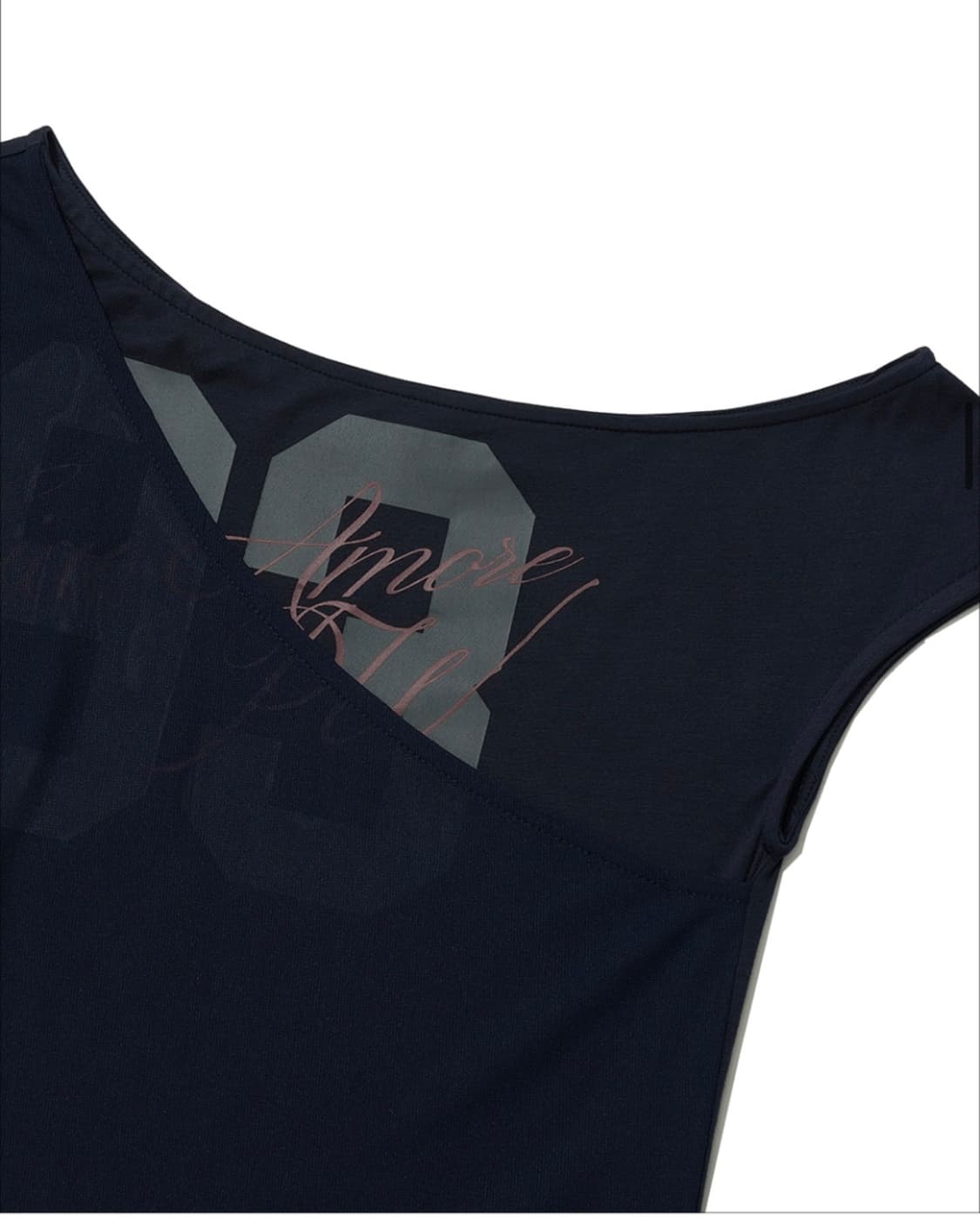 파르티멘토우먼 넘버링 언발란스드 레이어 탑_네이비 상품이미지2