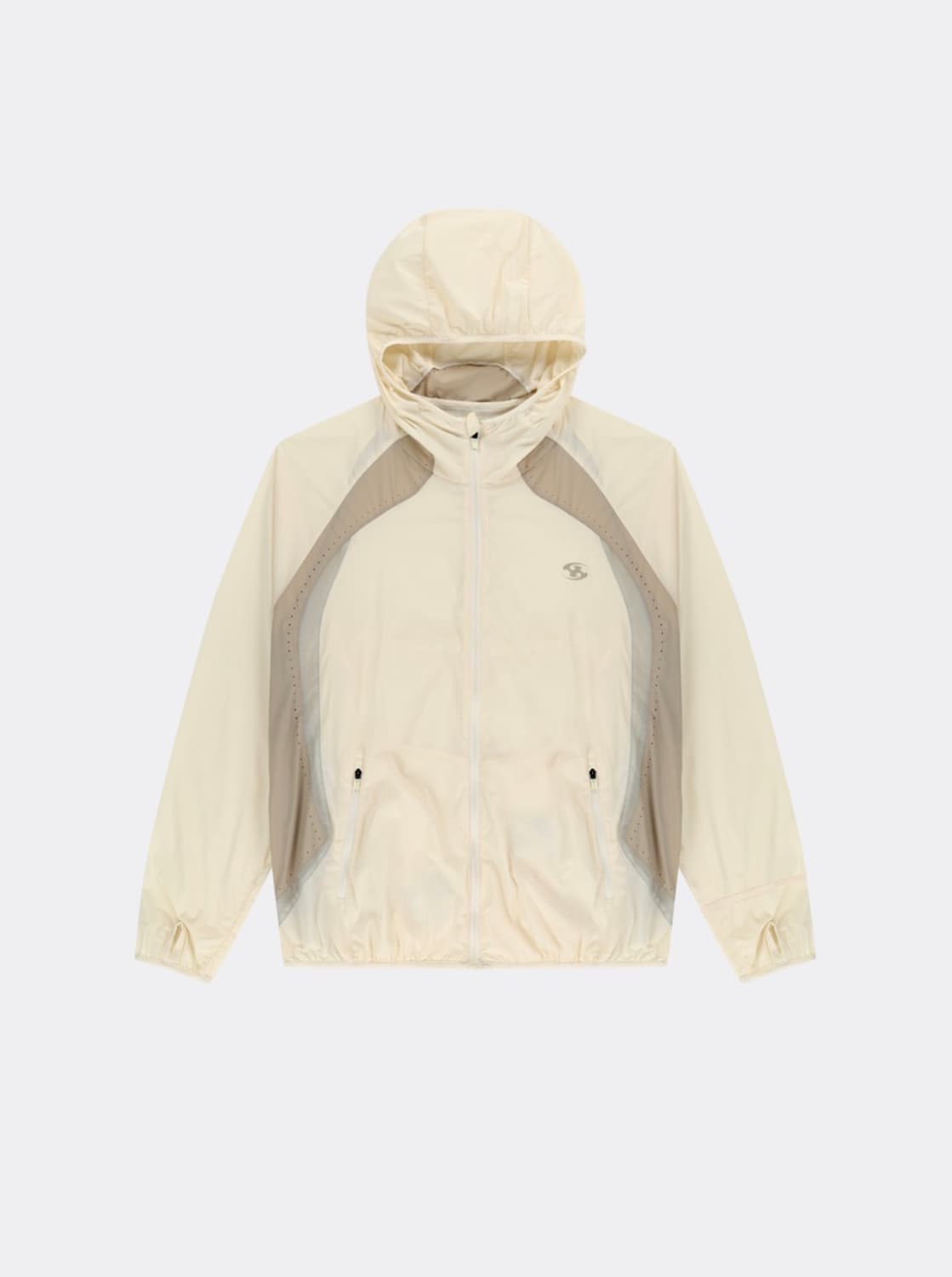 산산기어 러닝 자켓 바람막이 아이보리 1사이즈 상품이미지1