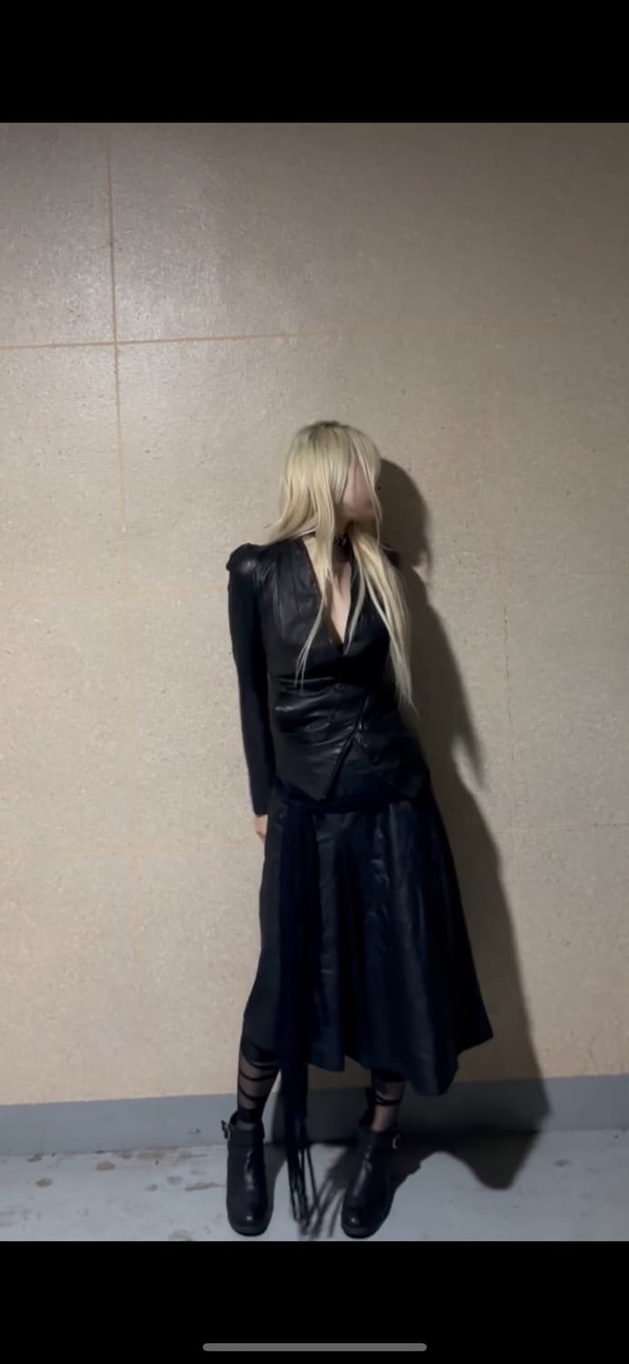 “Zoe” 00’s Design Chic Mood Leather Skir 상품이미지8