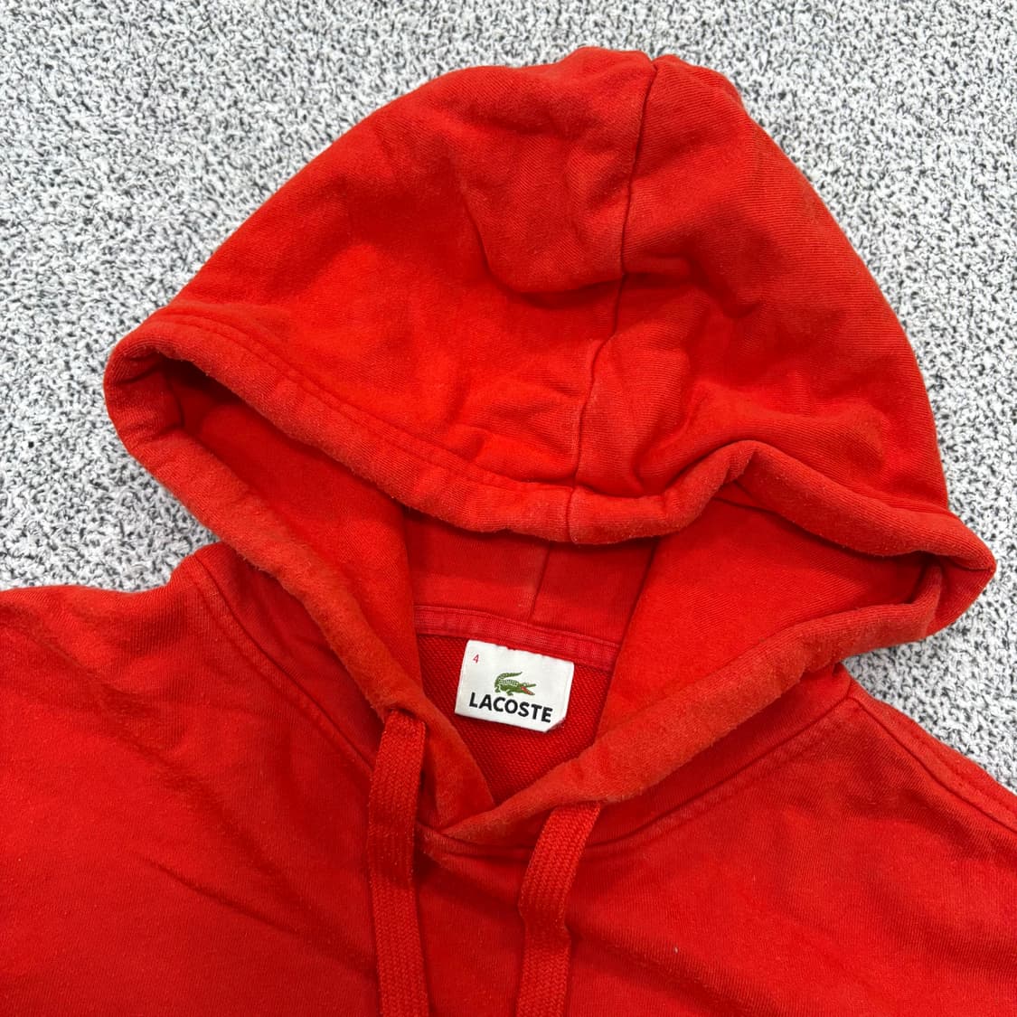 4 라코스테 빅로고 후드티 레드 0312J 상품이미지2