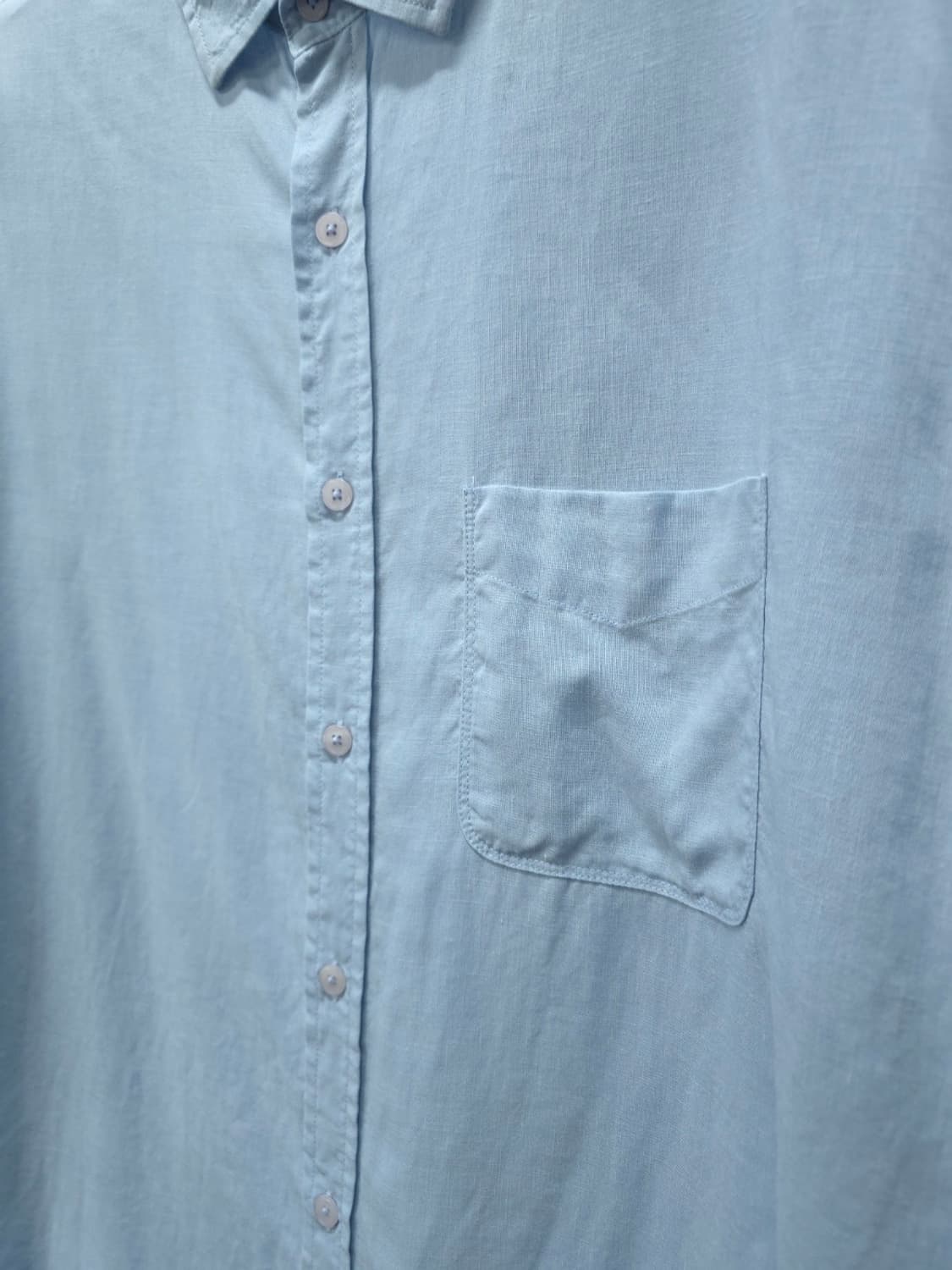 수아레(봄여름용) 텐셀 린넨 셔츠 스카이블루 (L) 상품이미지5