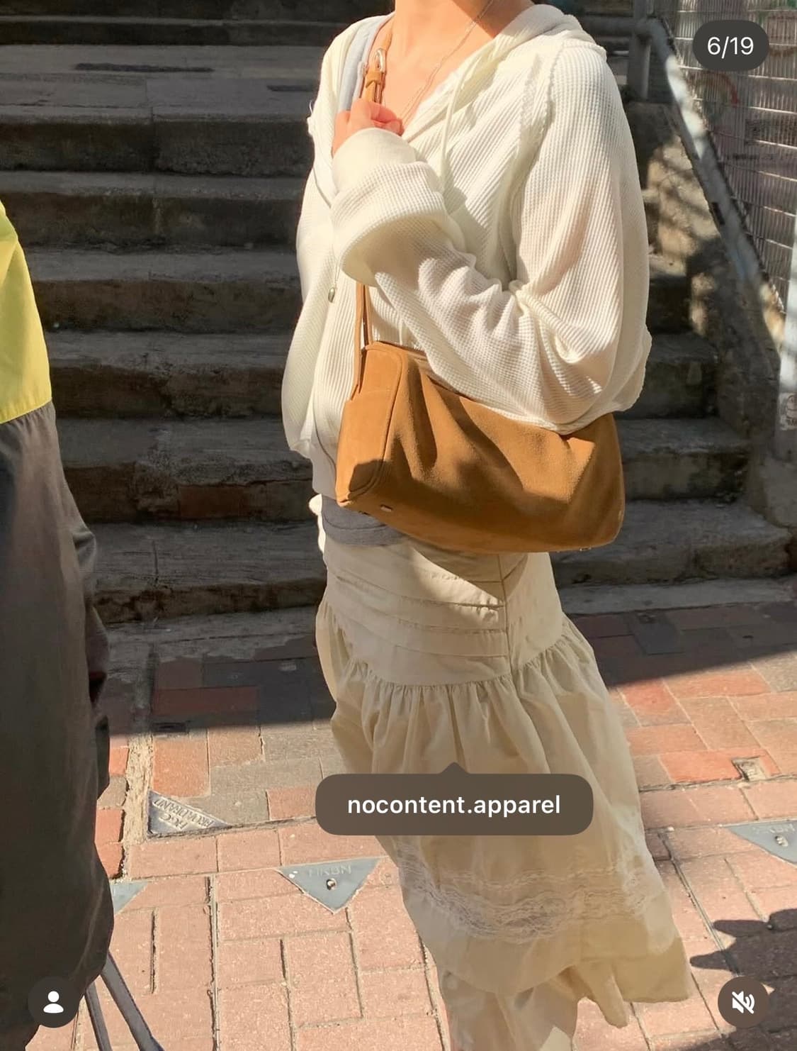 노컨텐츠 티어드 레이스 스커트 상품이미지3
