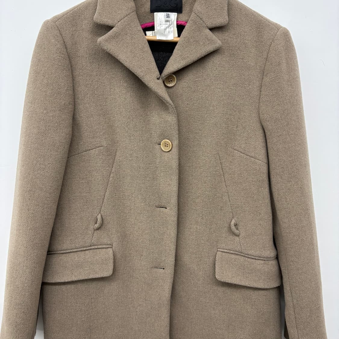 D&G 빈티지 모직 코트 브라운 여/S 상품이미지2