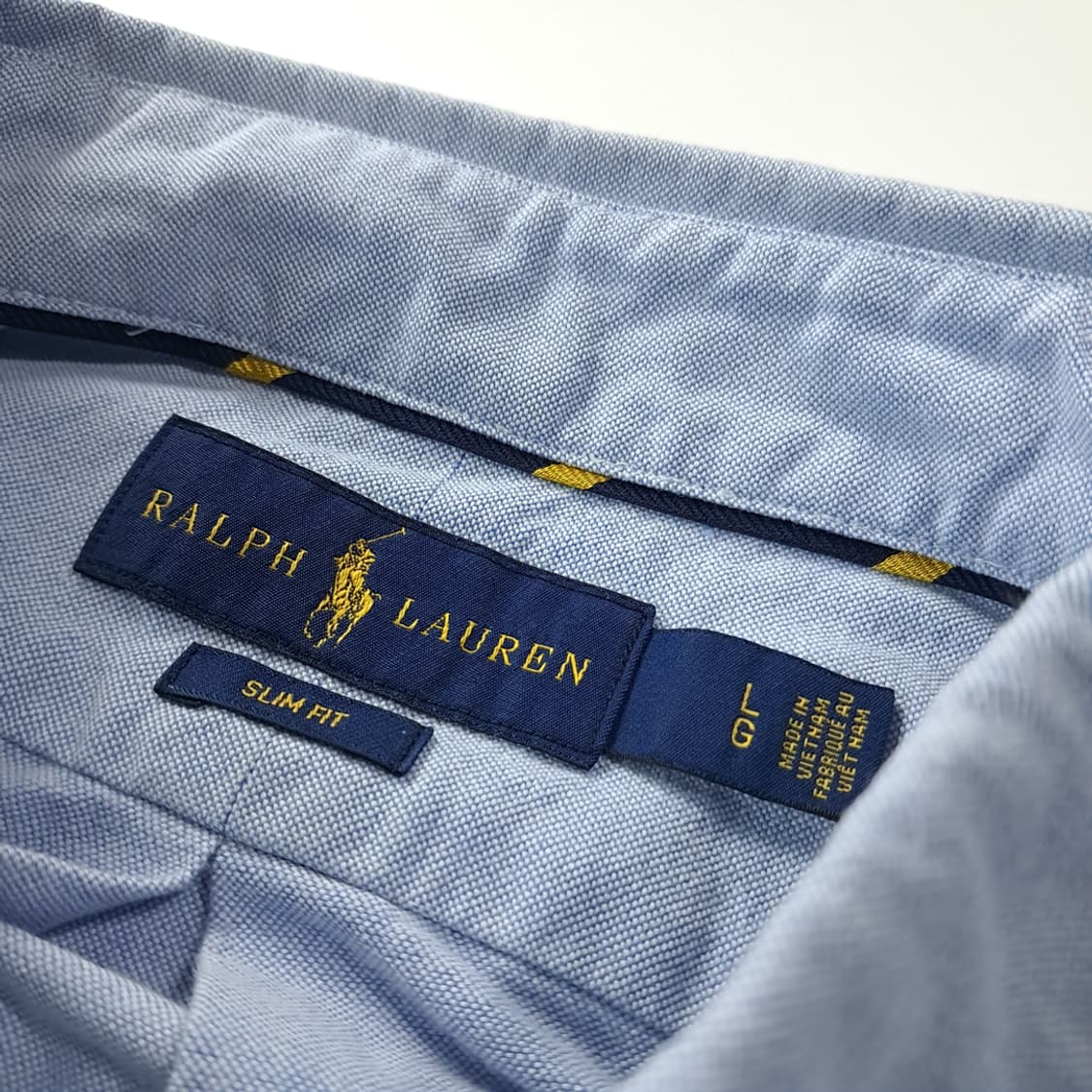 CK239 FREE 폴로 리메이크 클래식블루 크롭 셔츠 남방 상품이미지3