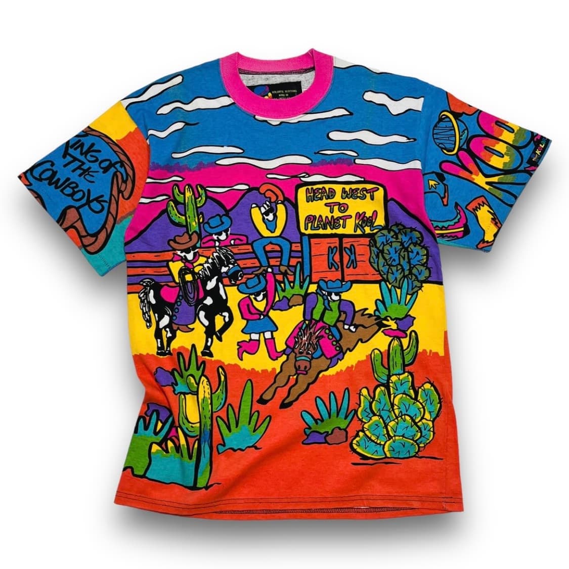 KooL 90s 아메리칸 웨스턴 컬러 반팔 티셔츠 상품이미지1