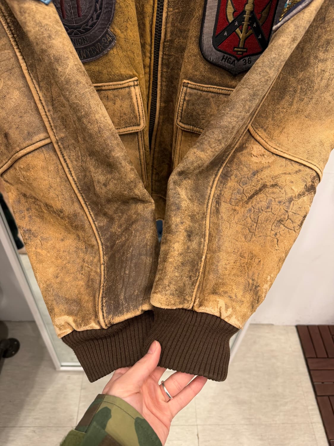 Avirex 아비렉스 미해군 G-1 레더 자켓 상품이미지3