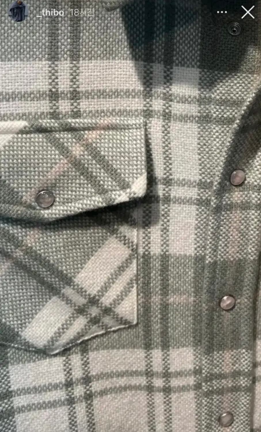 Gods true cashmere 체크 셔츠 L사이즈 판매. 상품이미지5