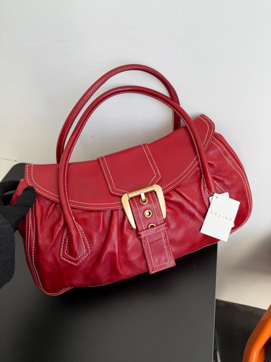 셀린느 빈티지 버클레더 숄더백 상품이미지3