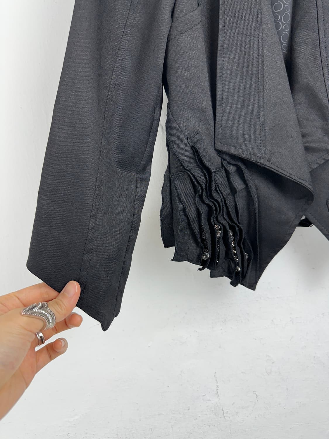 Doho Asymmetric Draped Ruffle Jacket  Do 상품이미지5
