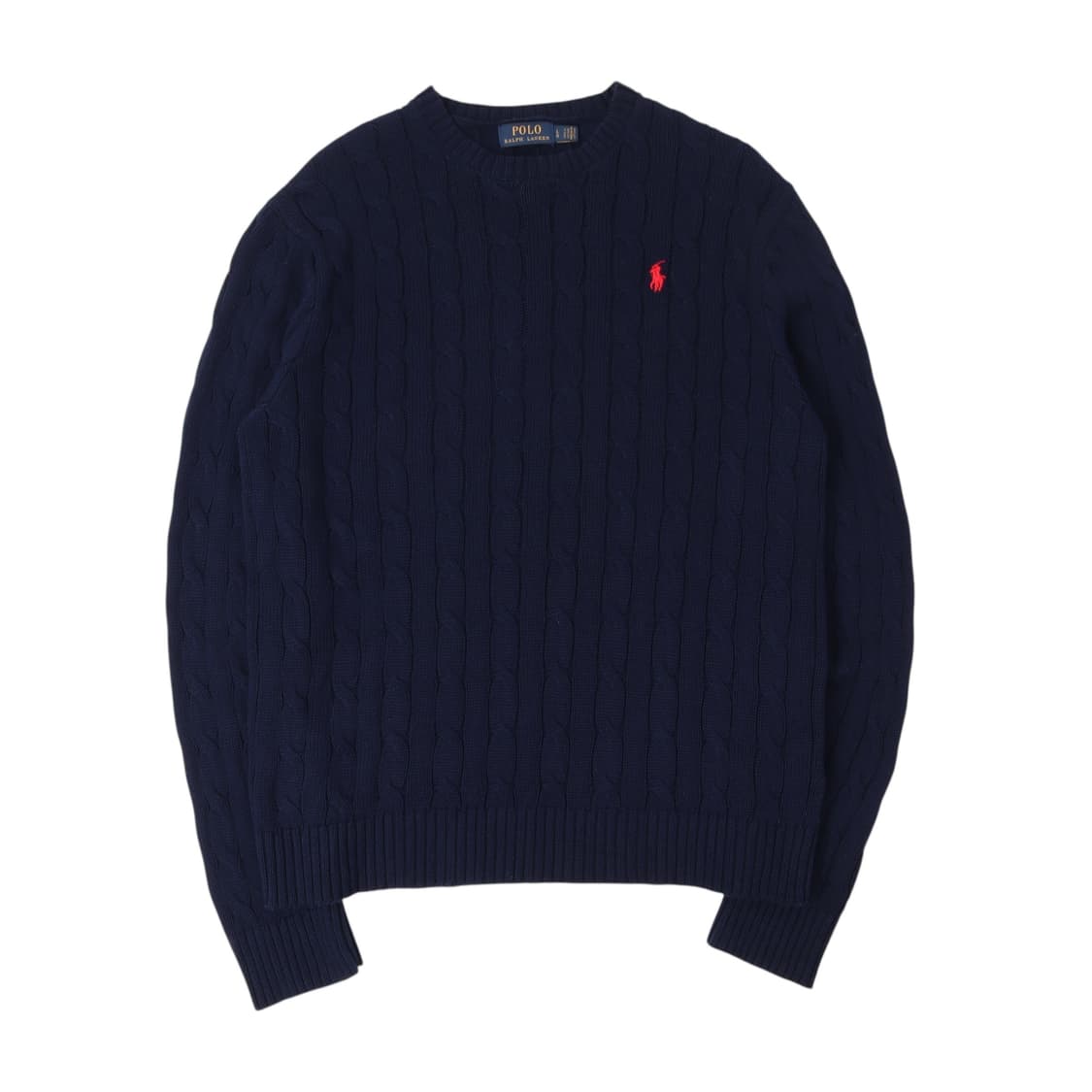 폴로 랄프로렌 네이비 코튼 케이블 니트 스웨터 상품이미지1