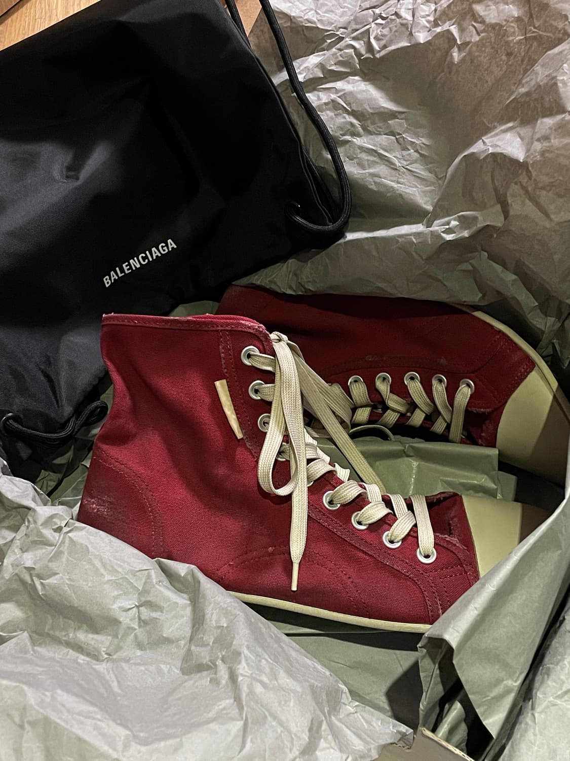 [41] 발렌시아가 울트라 플랫 하이탑 레드 상품이미지1