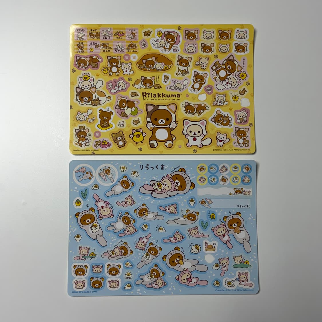 리락쿠마 고양이 해달 스티커 2종 일괄 판매 상품이미지1