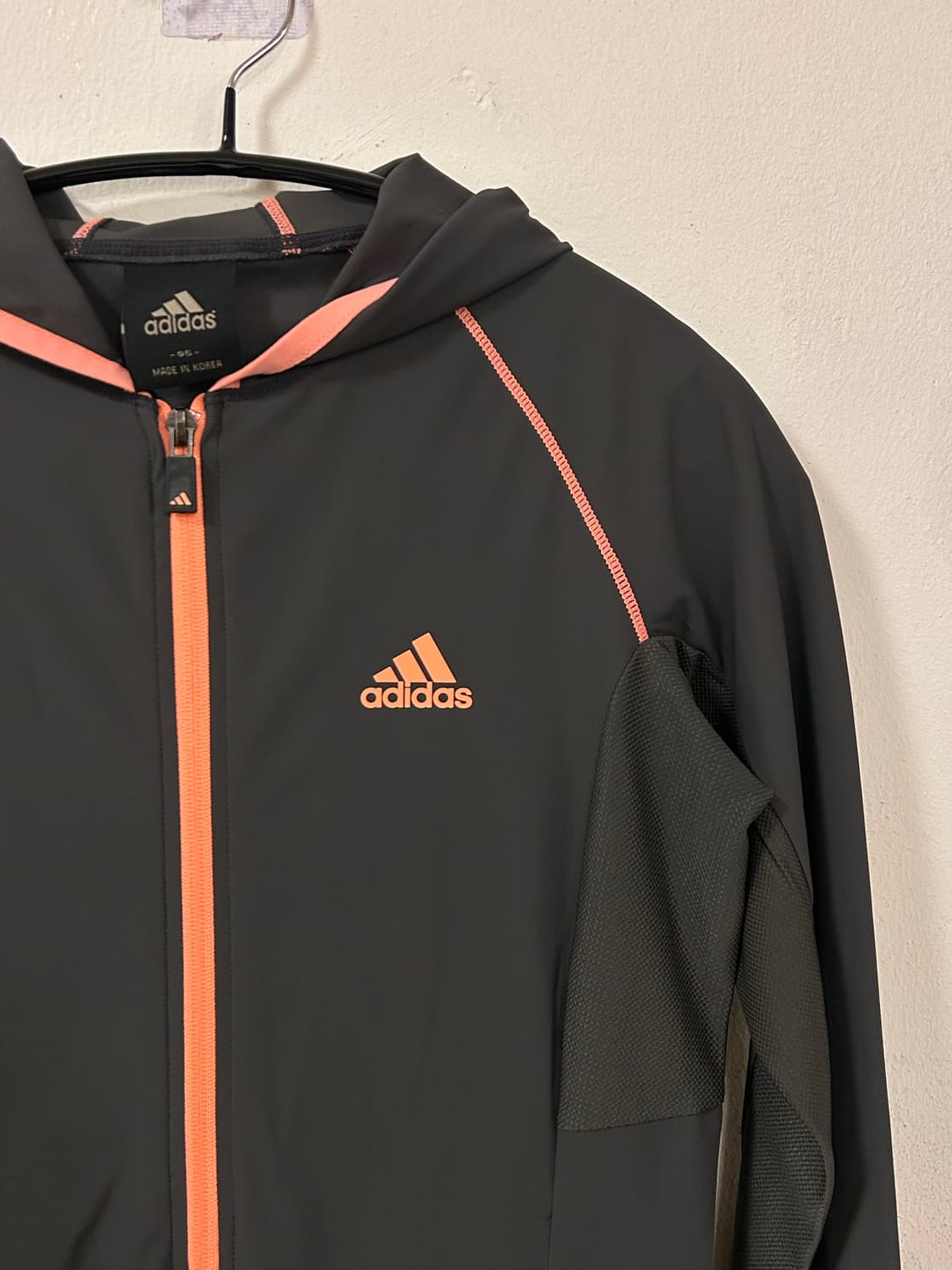 아디다스 여성 후드 자켓 95 차콜/코랄 상품이미지3
