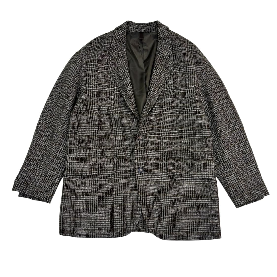 커스텀멜로우 글렌 체크 오버사이즈 싱글 자켓 상품이미지1