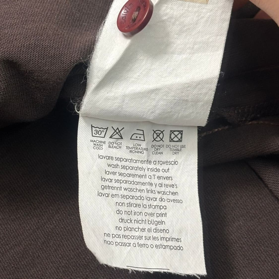 CALVIN KLEIN 헨리넥 그런지 롱슬리브 브라운 XL 상품이미지8