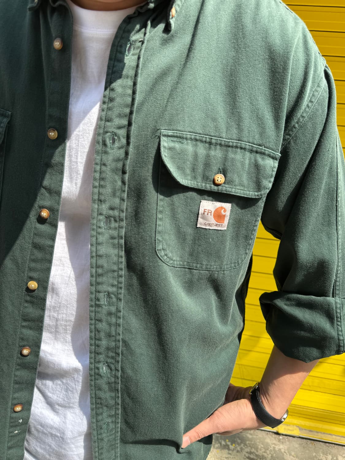 칼하트 딥그린 워크셔츠 M 상품이미지3