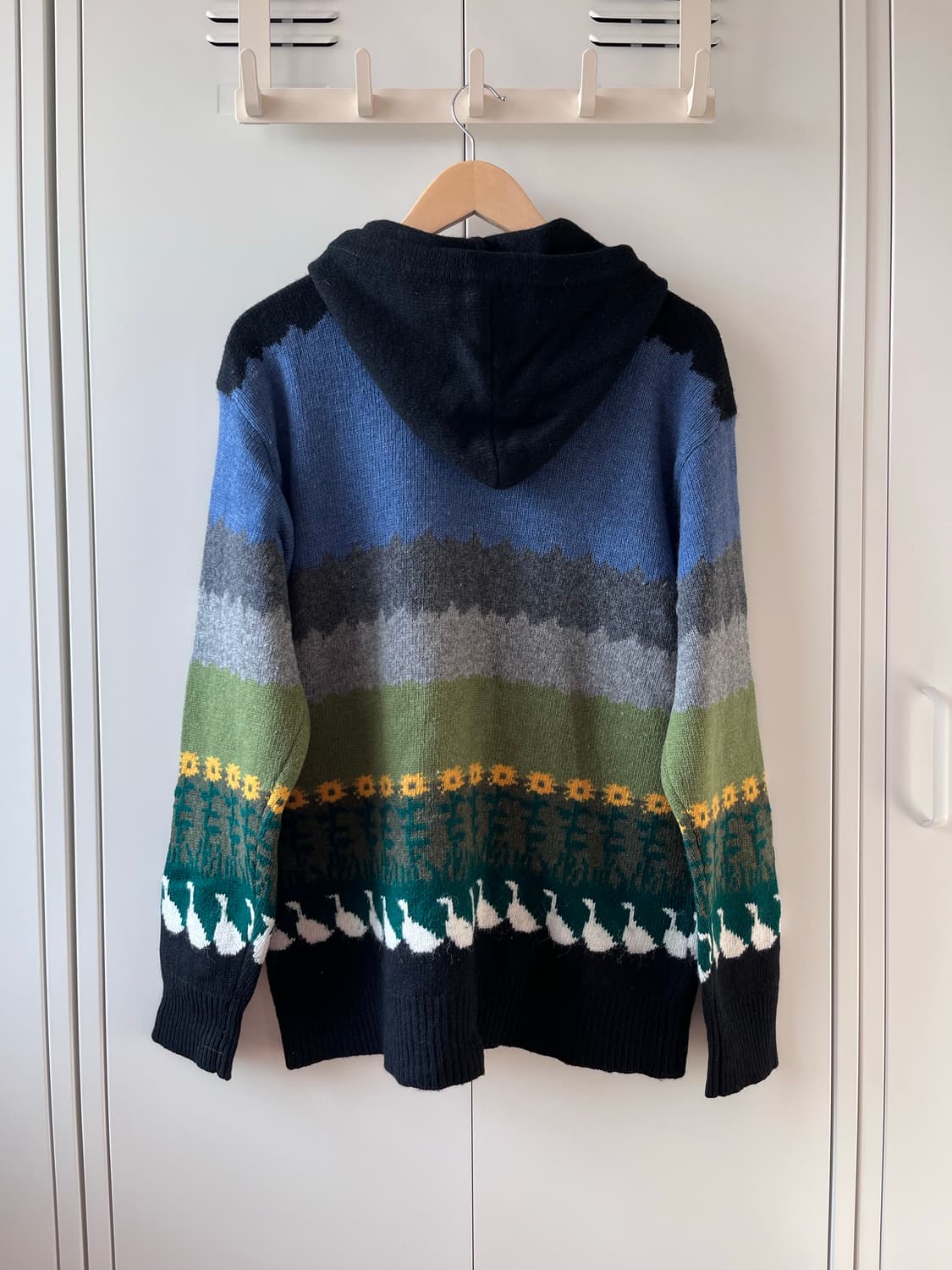 (Rare) Handmade  풍경 울니트 후드 가디건  상품이미지8