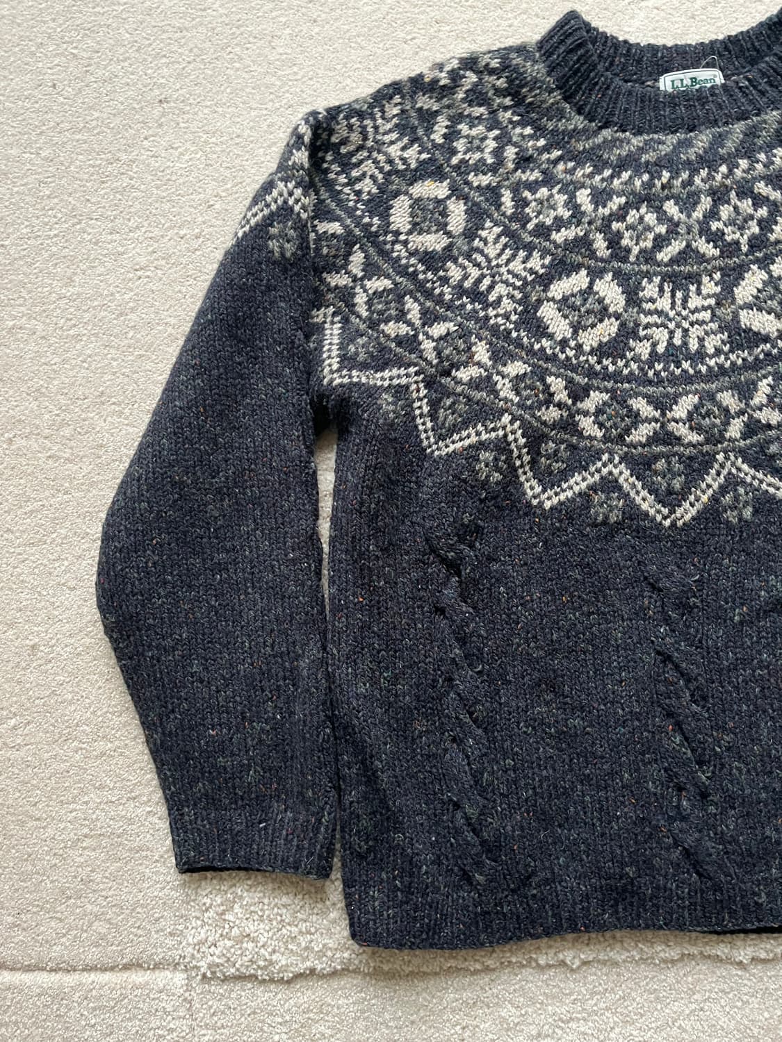 90s 엘엘빈 울 실크 페어아일 니트 (105) 상품이미지6