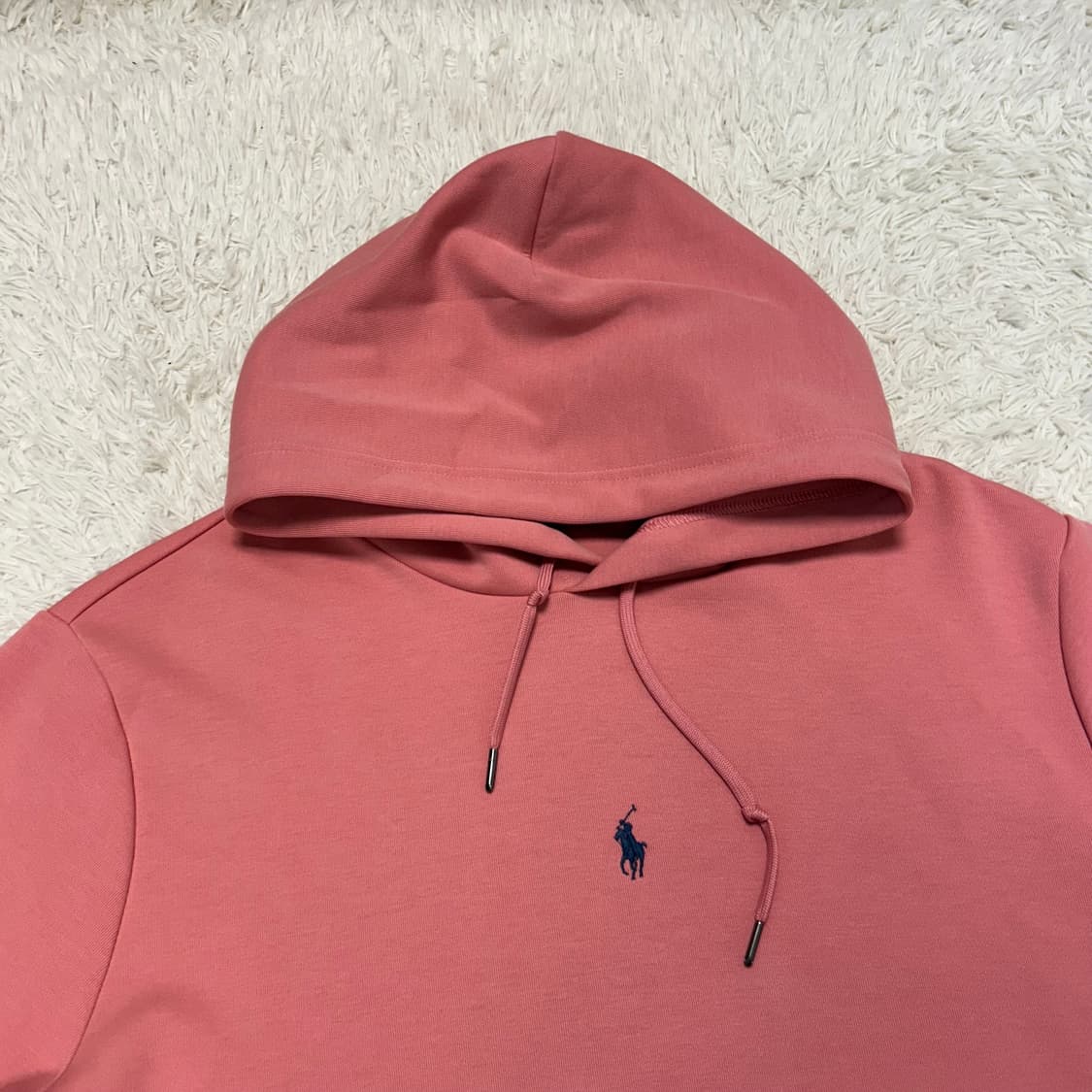 Polo Coral Pink Center Logo Hoodie 상품이미지5