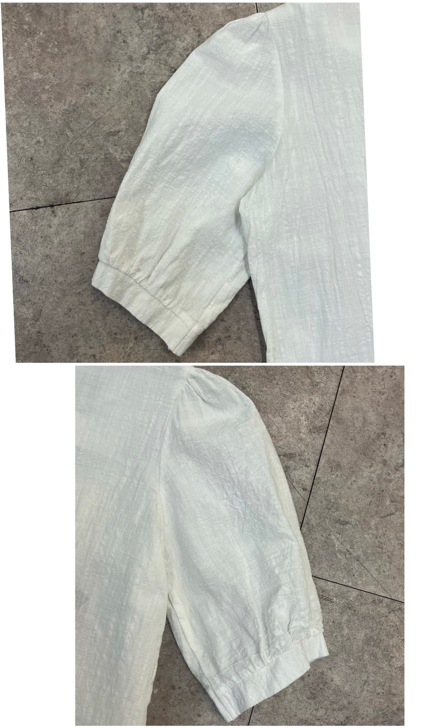 빈티지 펀칭 반팔 블라우스 화이트 #csz3747 상품이미지8