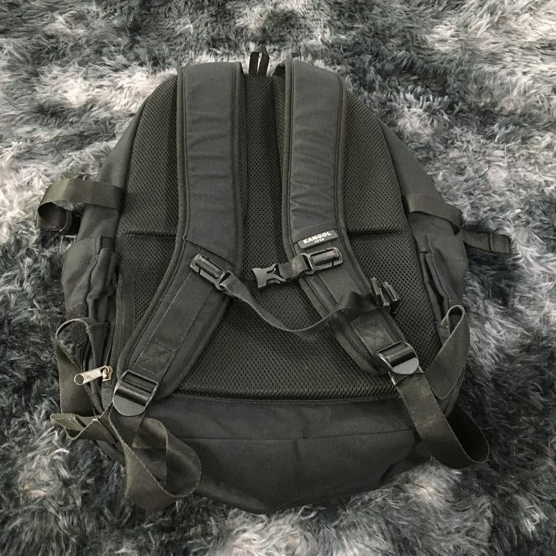 투티/0382 캉골 메쉬 백팩 블랙 멀티 수납 포켓 대용량 학생 가방 상품이미지3