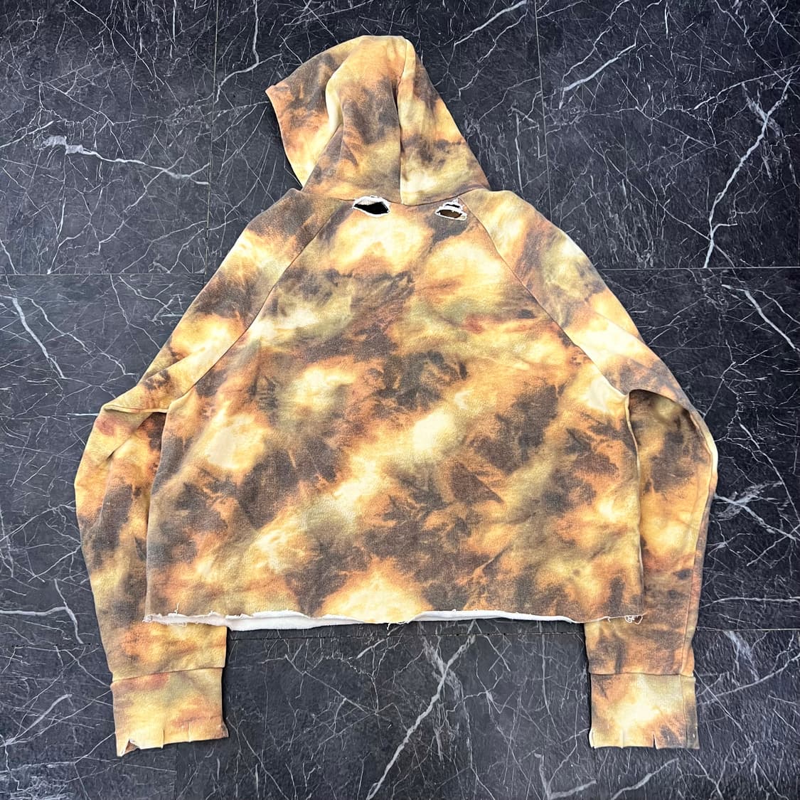 엑스오디너리 데미지드 크롭 커스텀 후디 상품이미지3