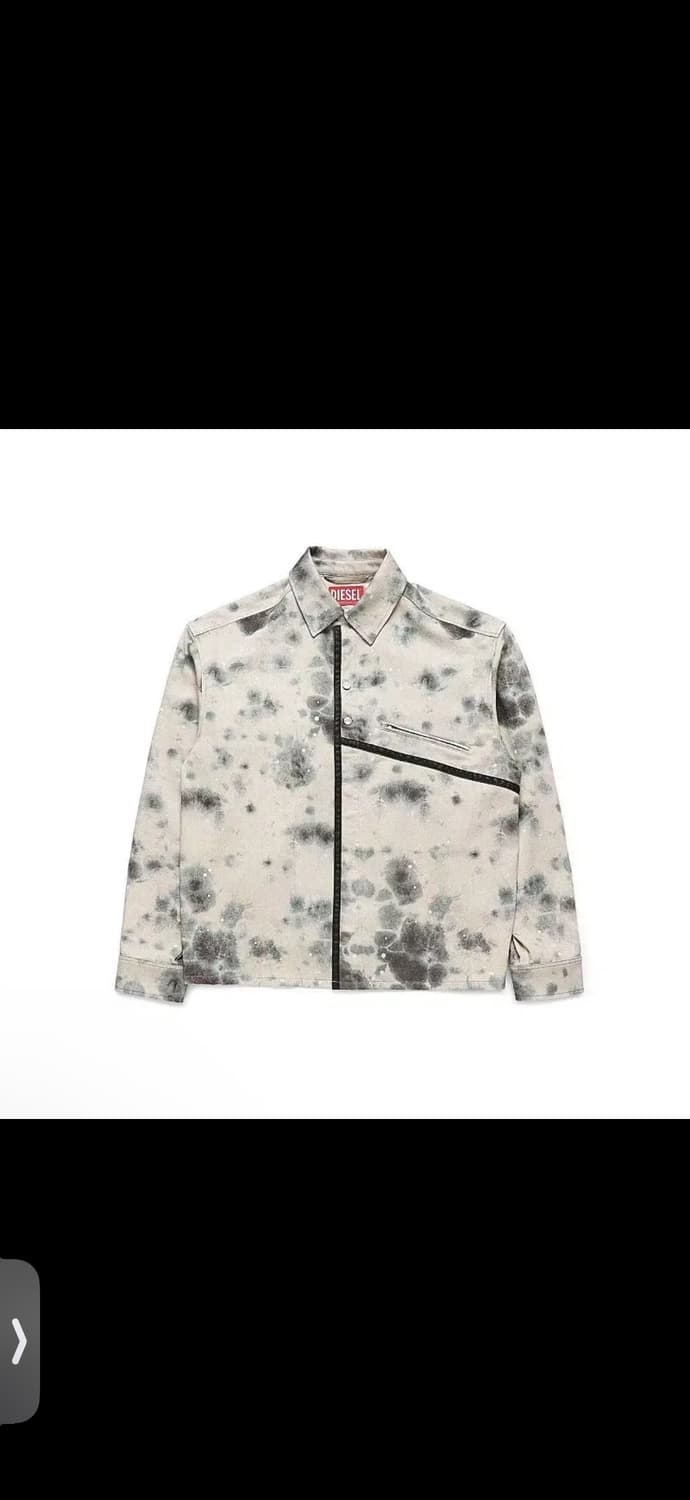 어콜드월ACW X 디젤 콜라보 태그사틴 프린트 트윌 오버셔츠자켓 L 상품이미지4