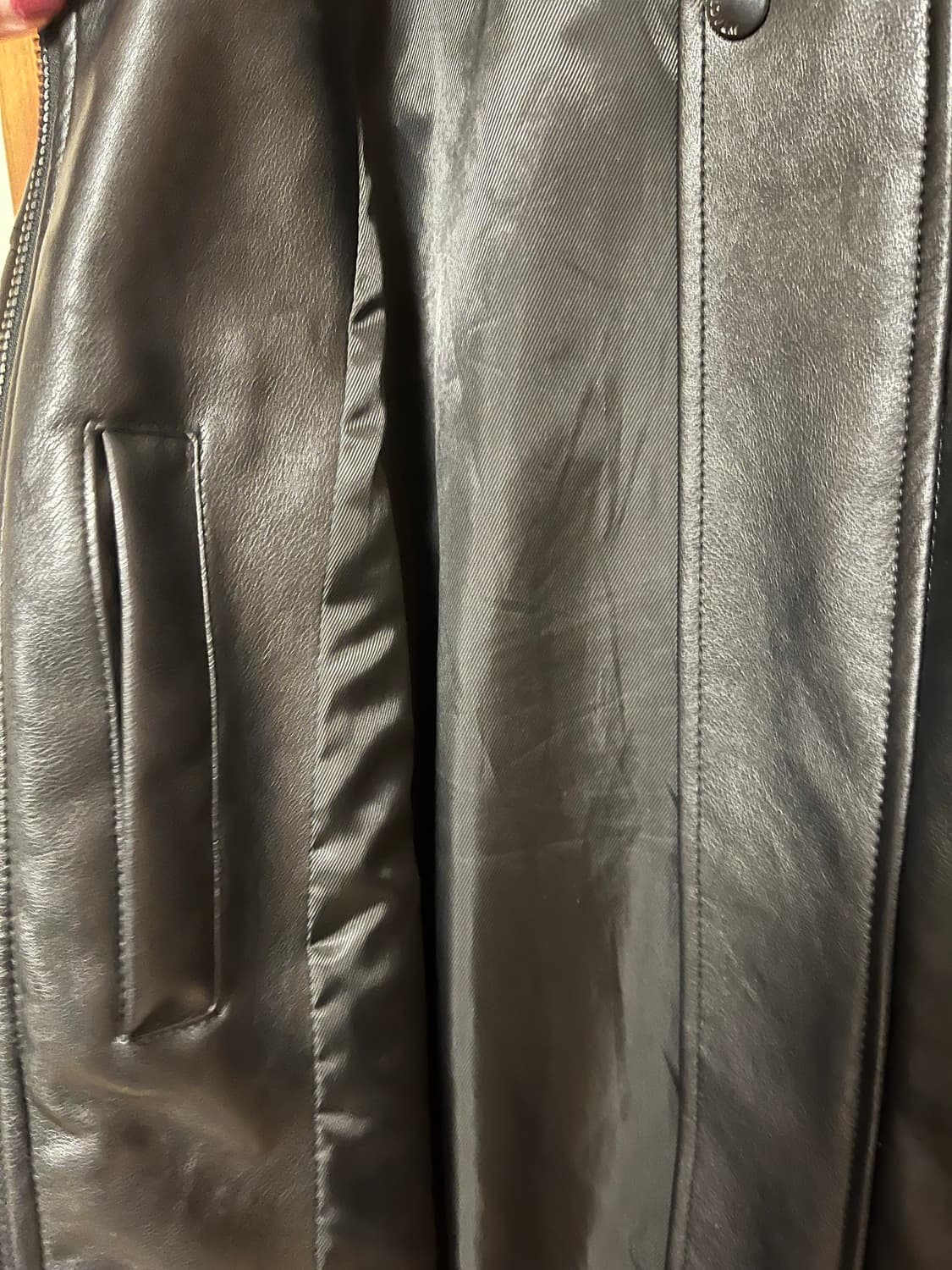 레이디볼륨 465-1 비건 레더 오버핏 자켓 상품이미지6