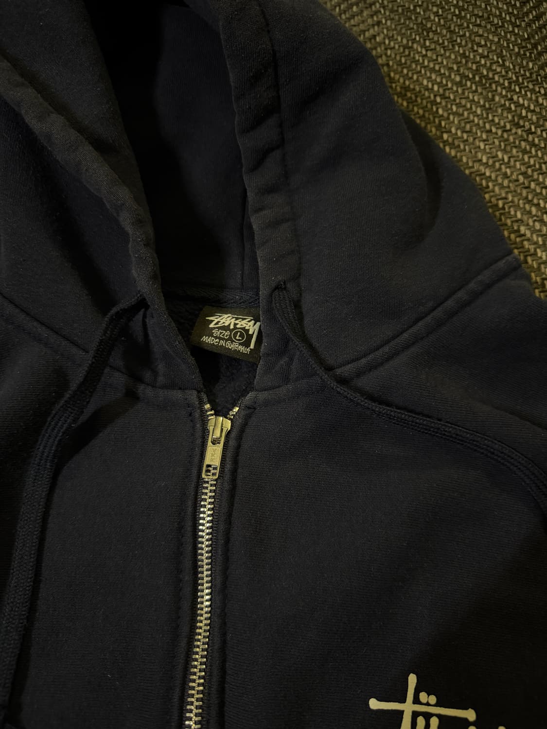 스투시 베이직 후드 집업 네이비 2022 상품이미지4