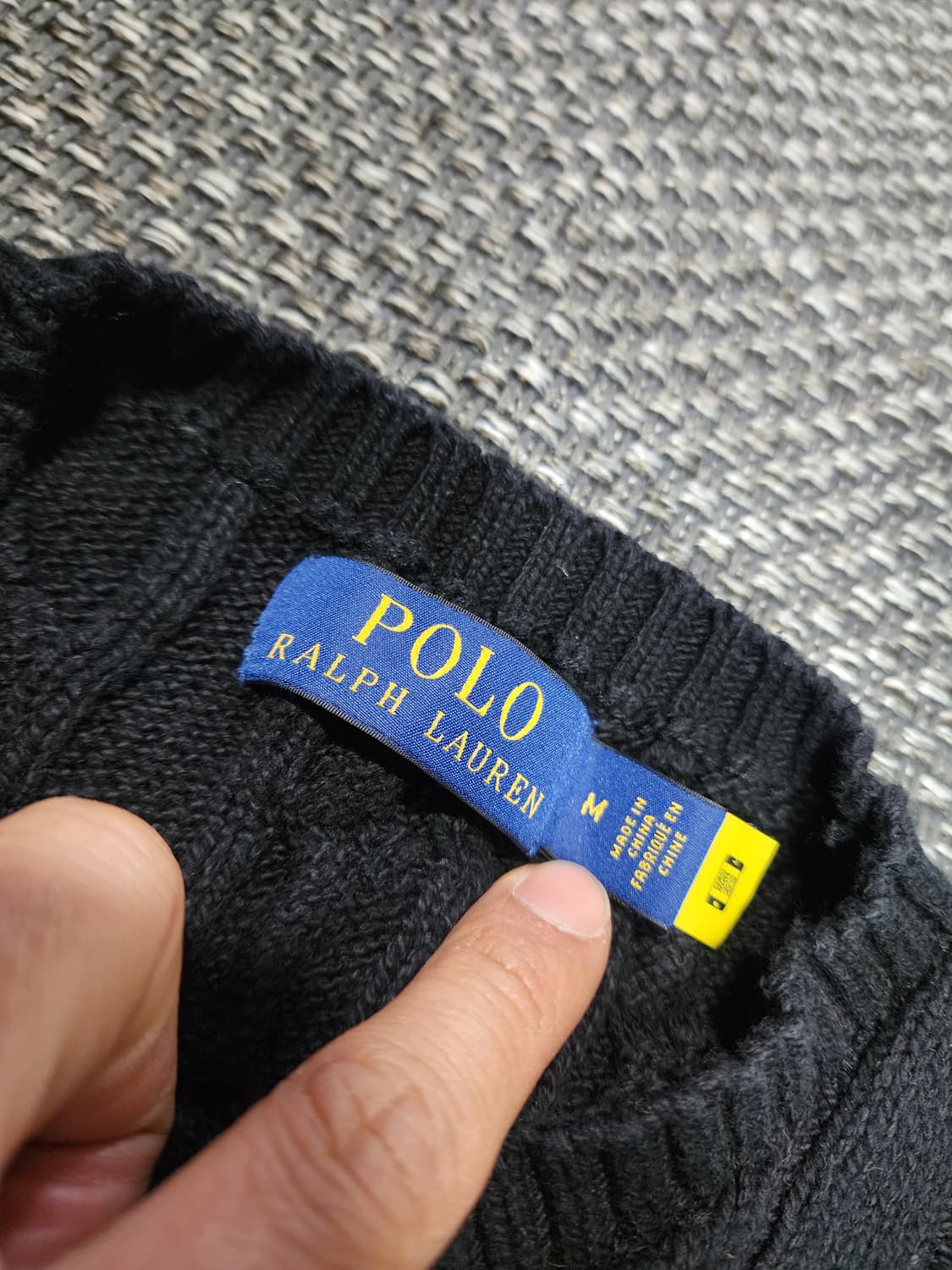 폴로 랄프로렌 블랙 케이블 니트 m사이즈  상품이미지2